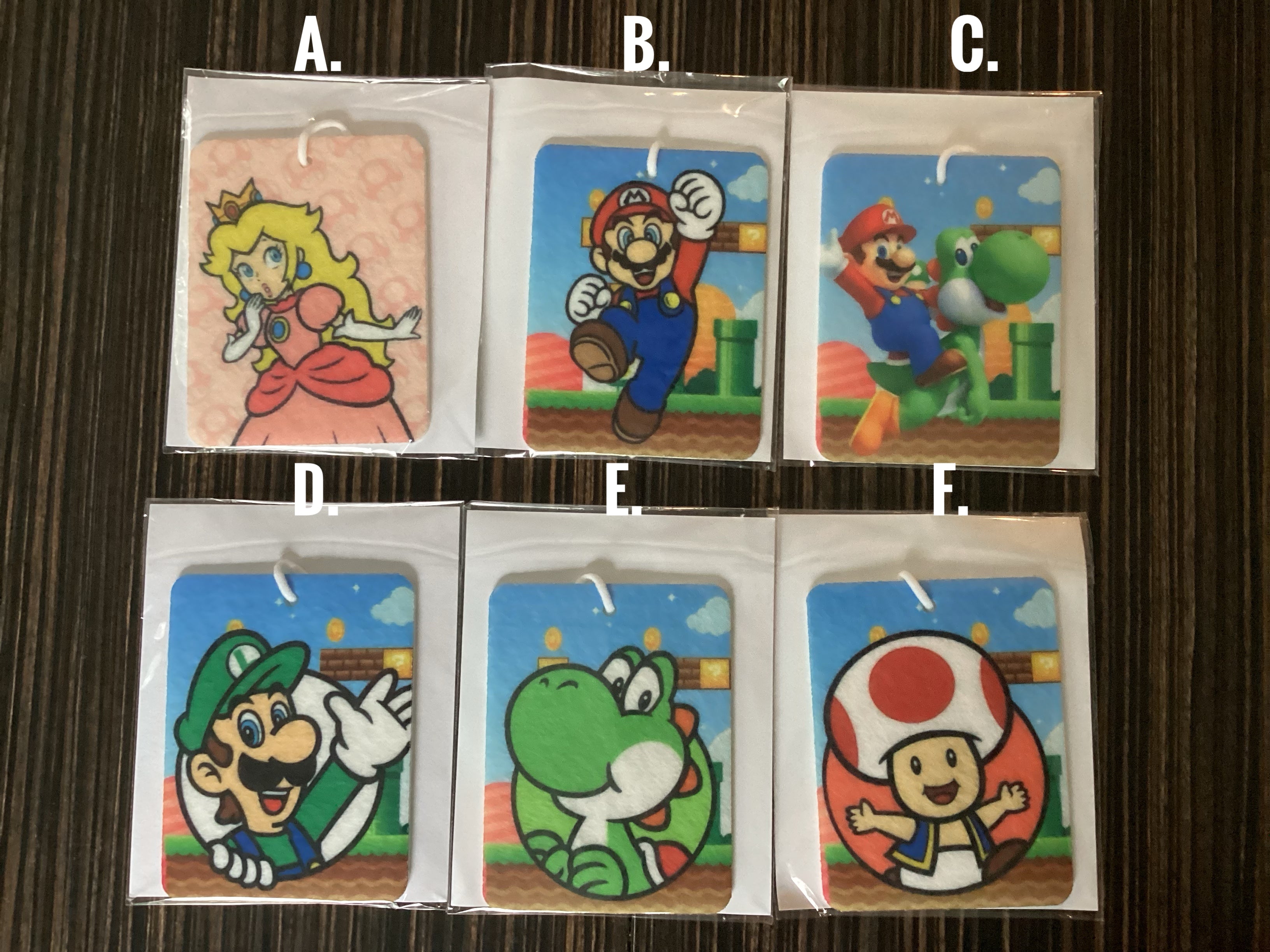SUBLIMATED AIR FRESHENER - VIDEO GAME CHARACTERS