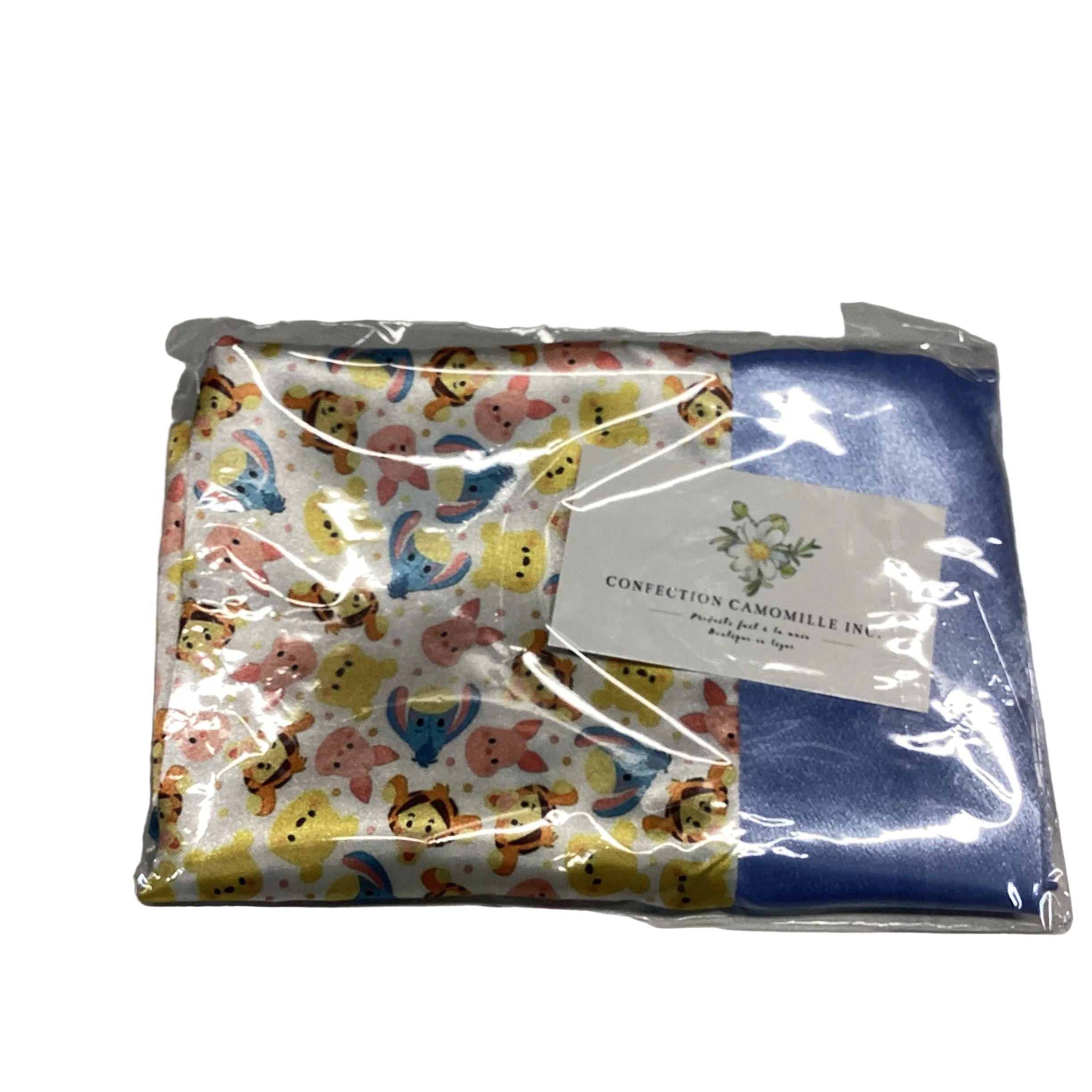 Taie d’oreiller satin personnage ourson et ses amis