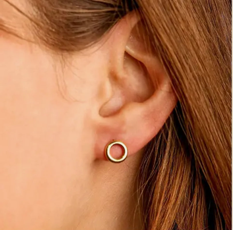 Boucles d’oreilles en inox petit rond