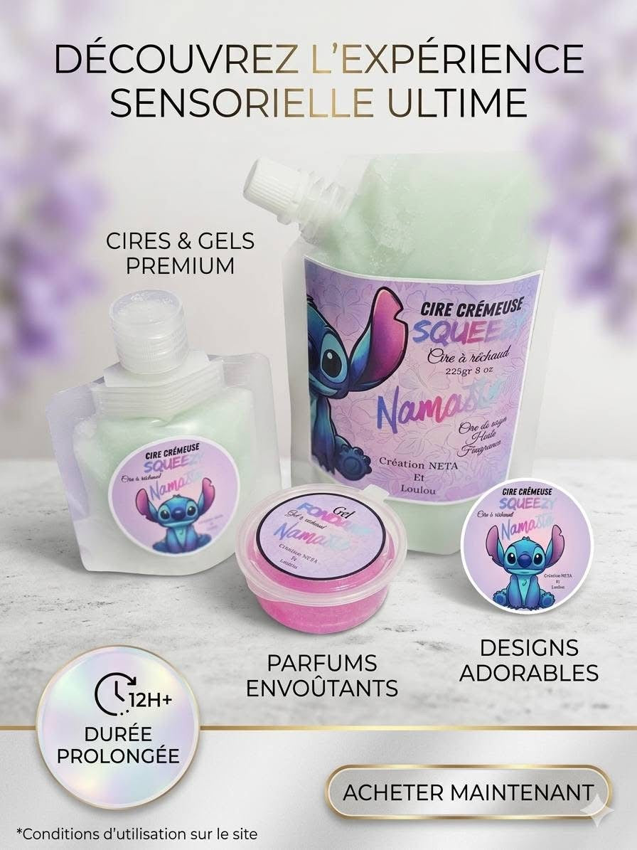 Cire crémeuse à réchaud squeeze namasté