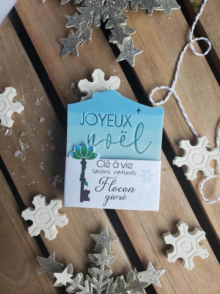 Merry Christmas Frosted Snowflake Soap