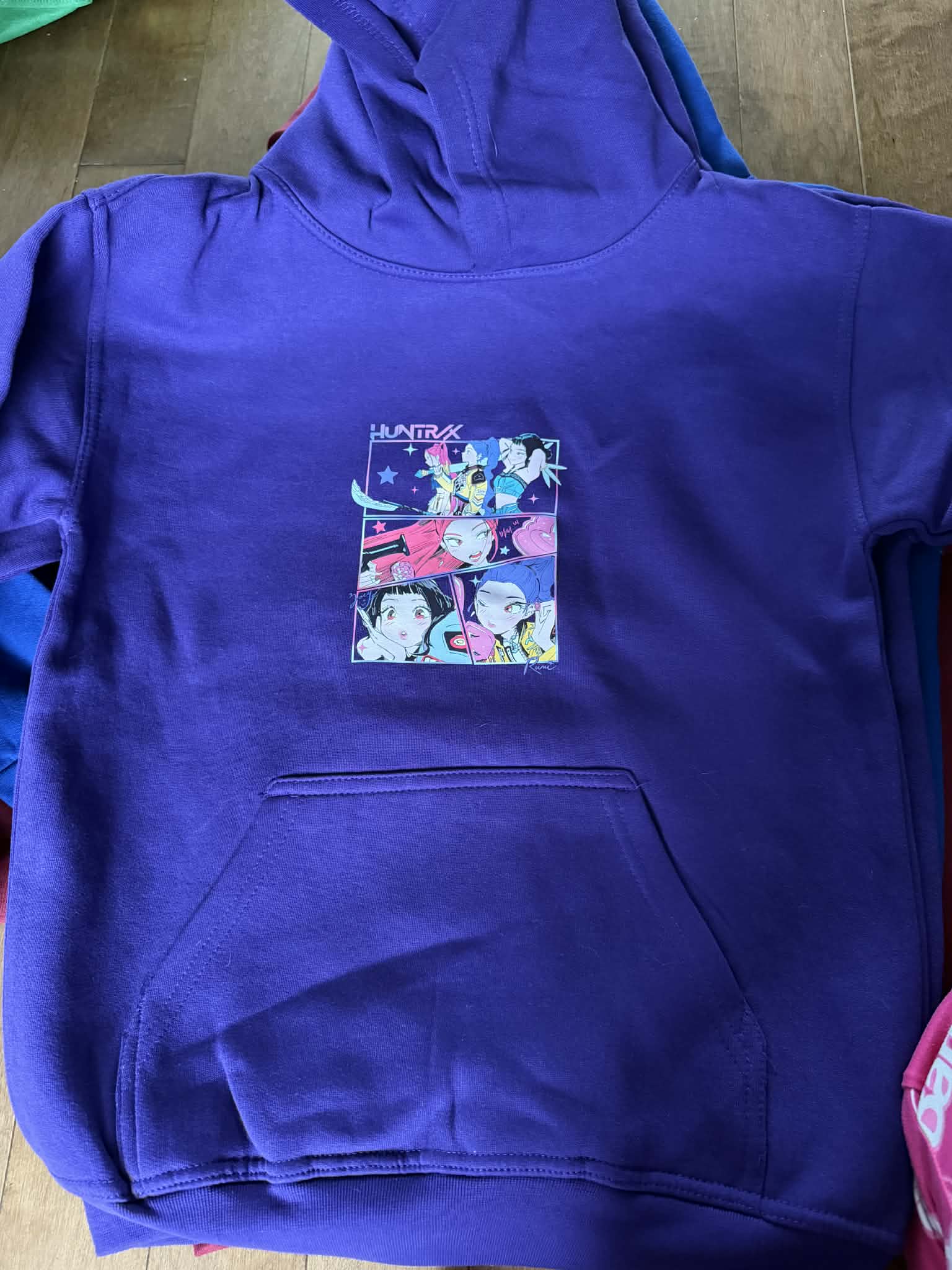 Hoodie chanteuses pop demon junior 12/13 ans mauve