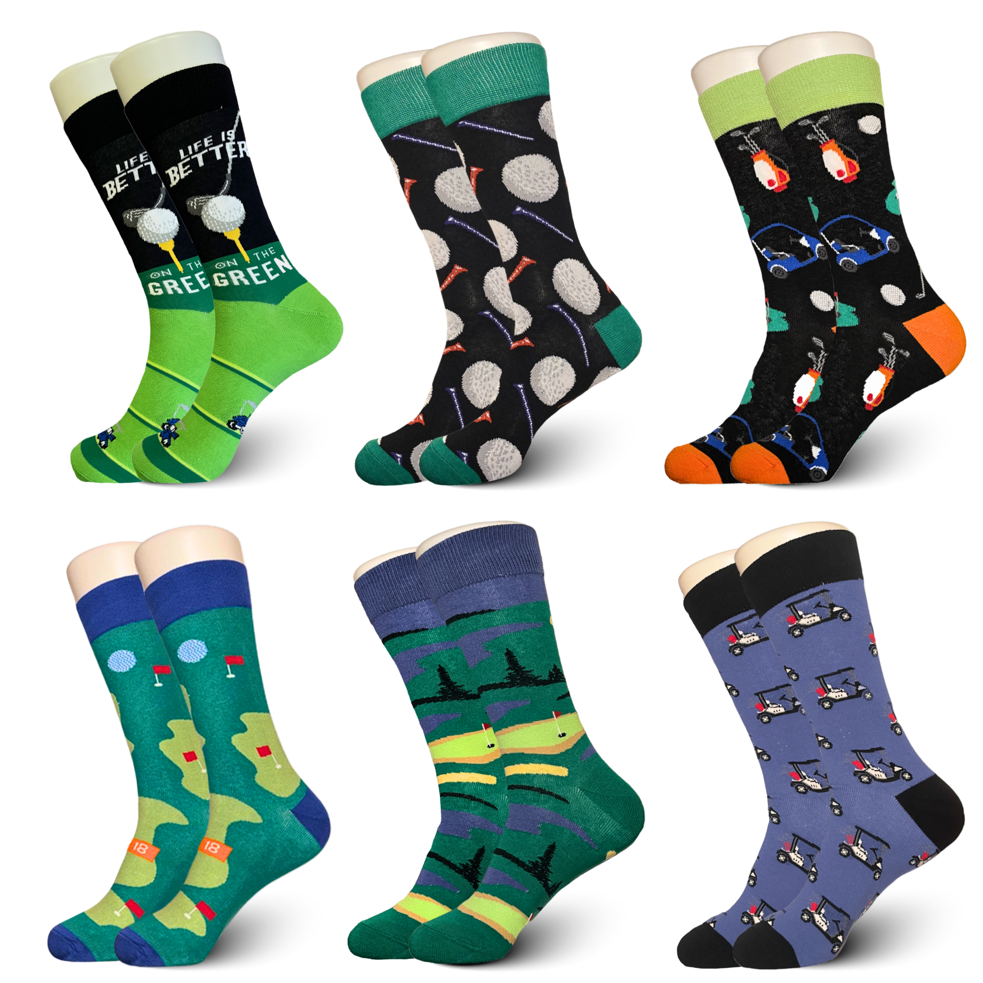Golfer Sock Bundle - 6 Pack