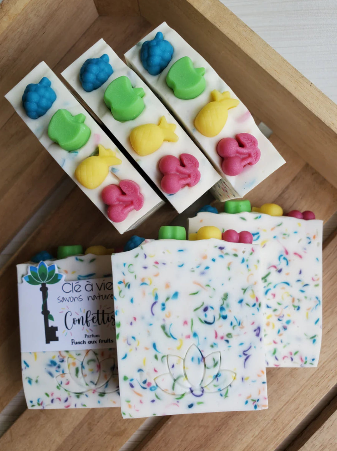 Fruit punch fragrance confetti soap