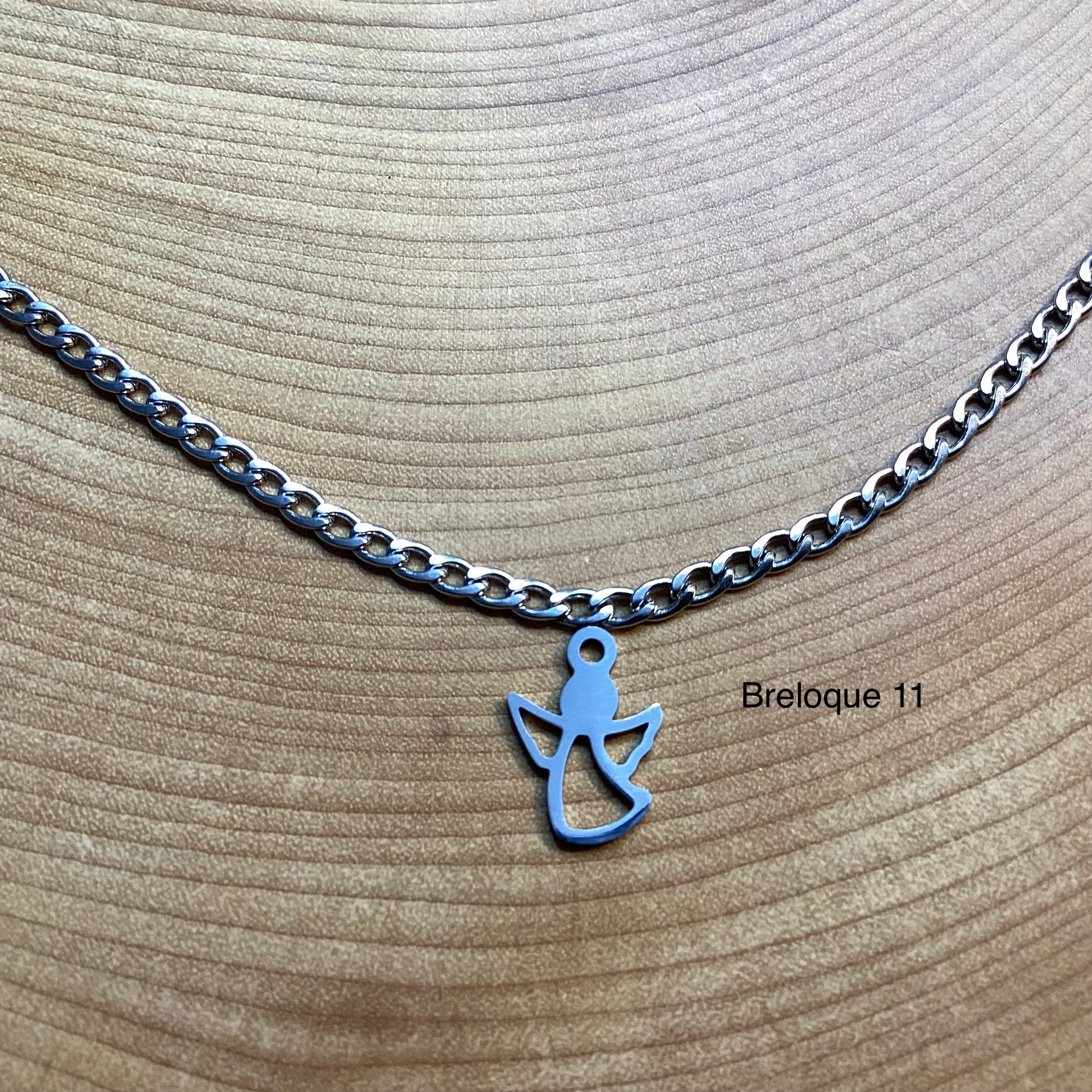 Bracelet en inox avec breloques au choix