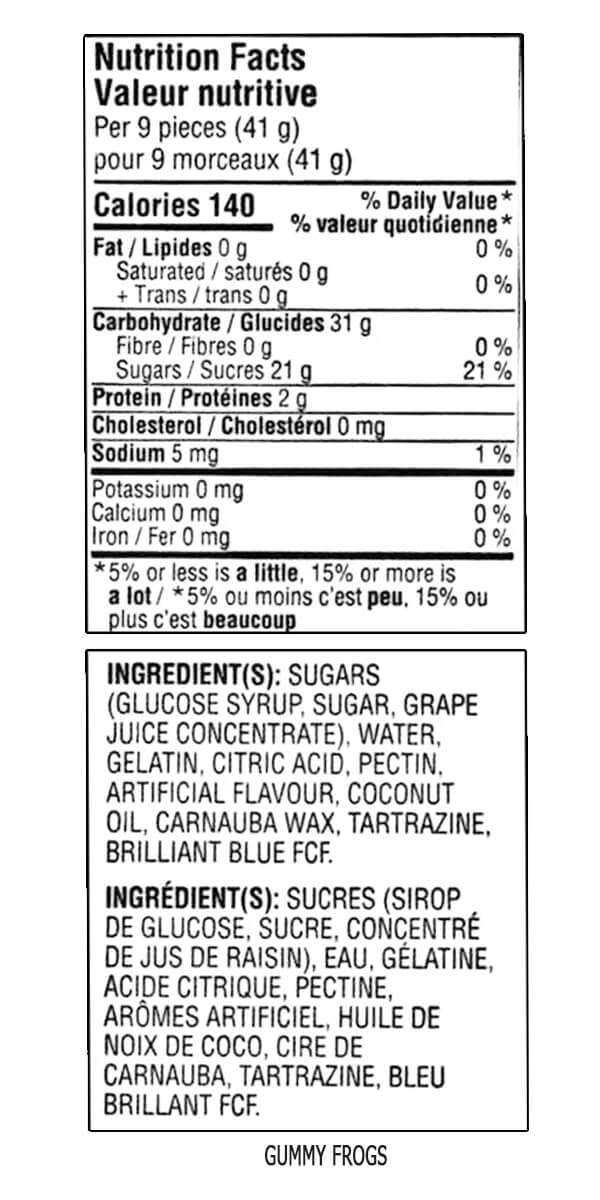 Grenouilles gummys lyophilisées