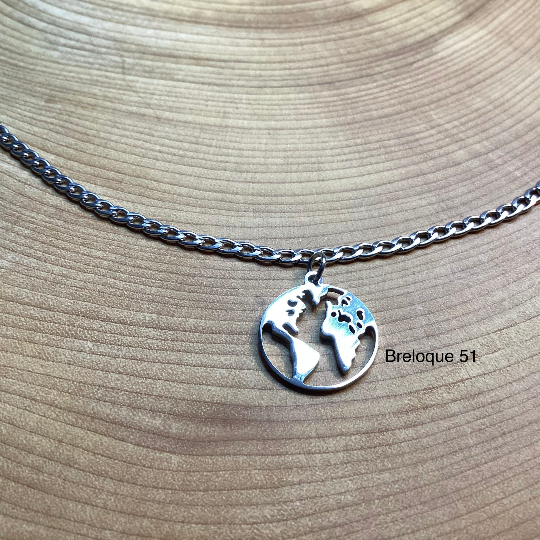 Bracelet en inox avec breloques au choix