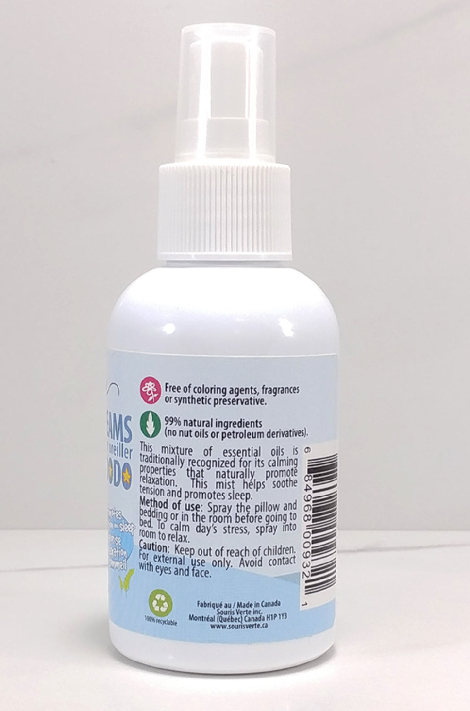 Brume pour oreiller beau dodo