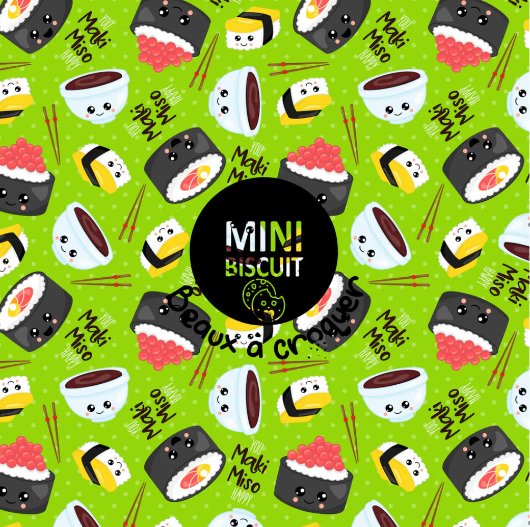 Green sushi muslin