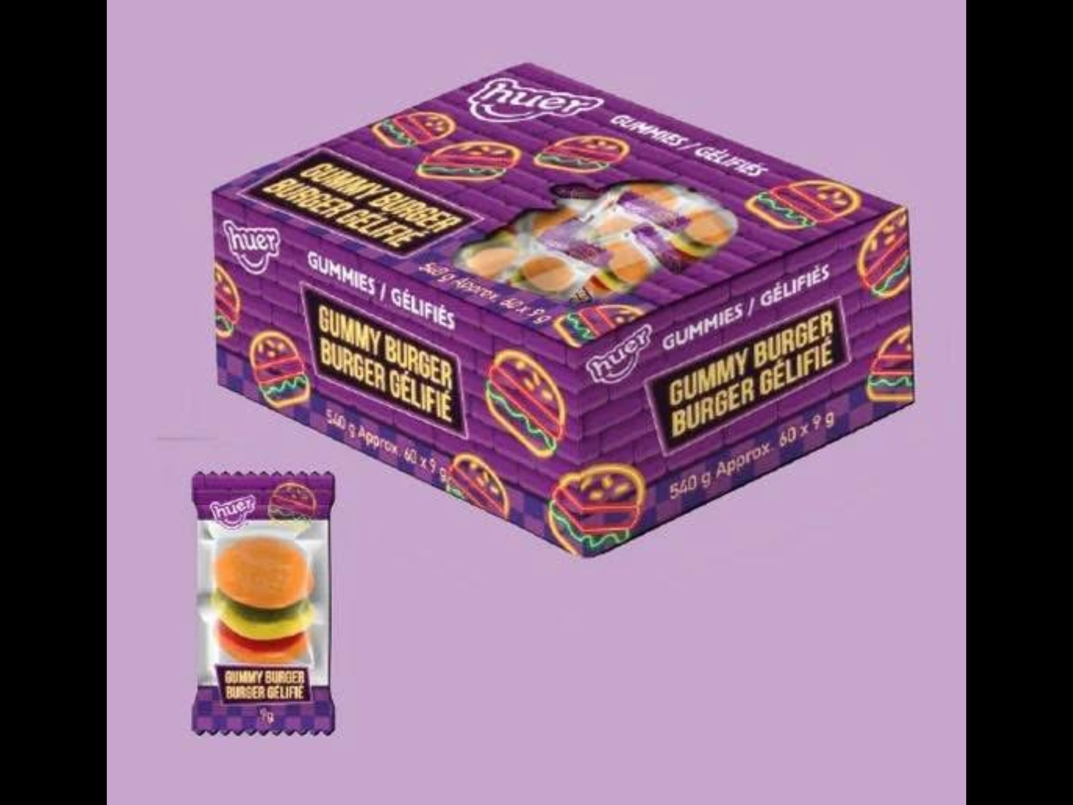 Hot dog et hamburger gélifié