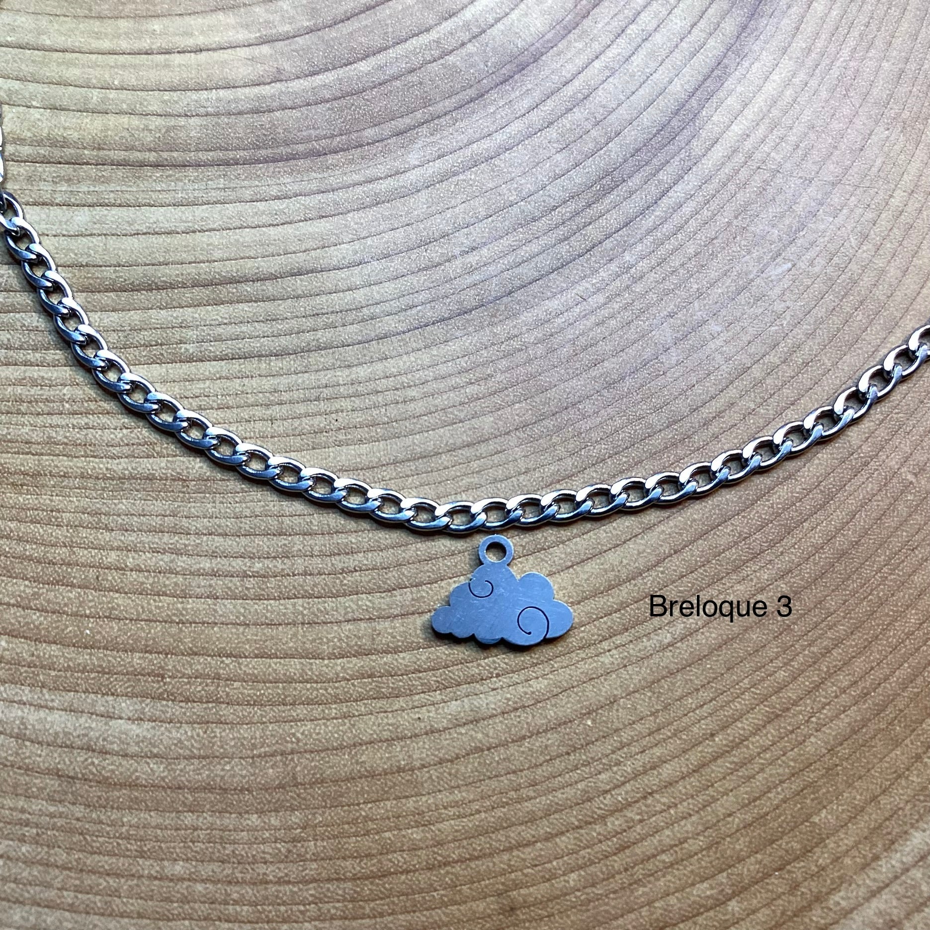 Bracelet en inox avec breloques au choix