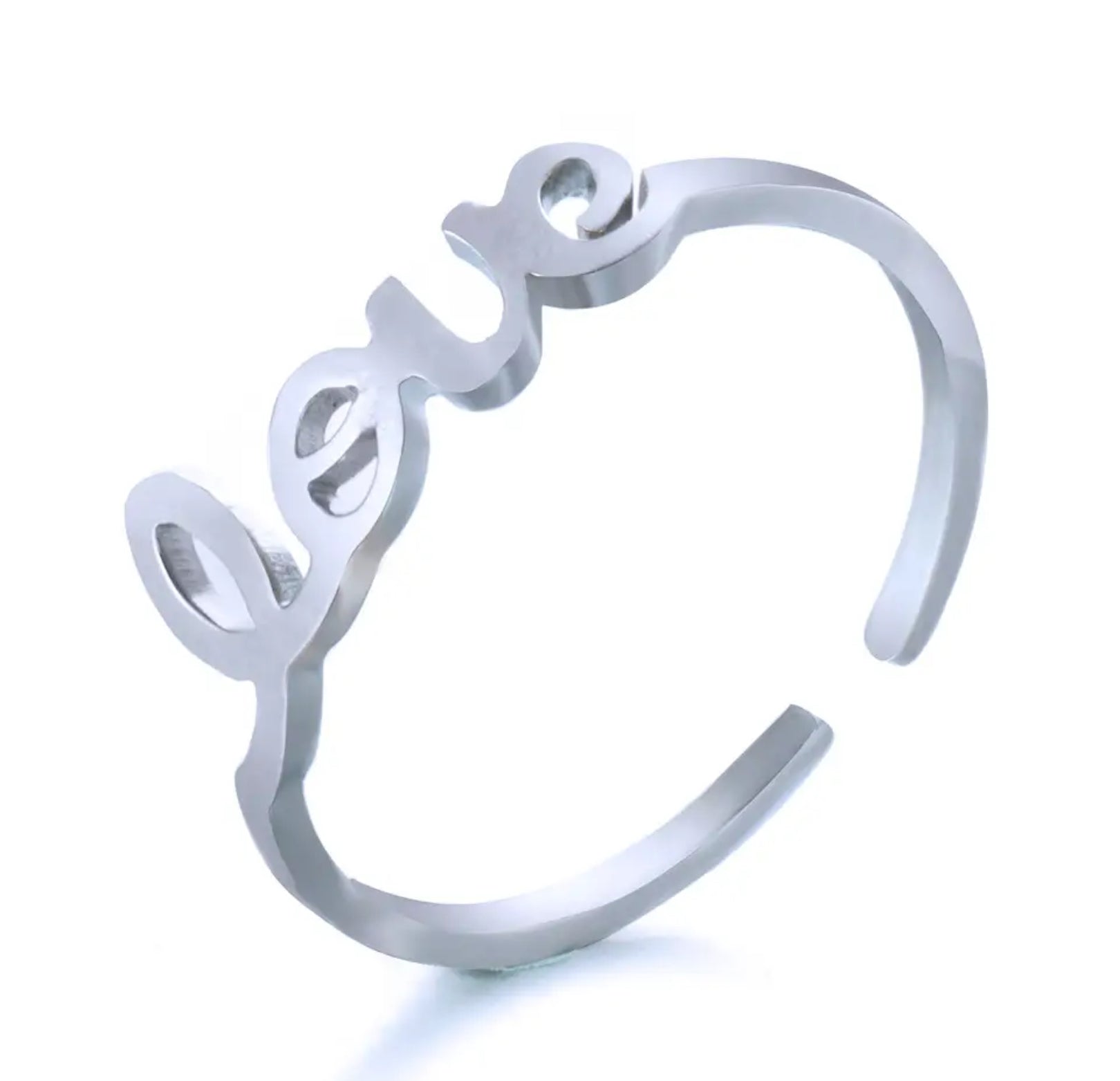 Stainless steel love ring