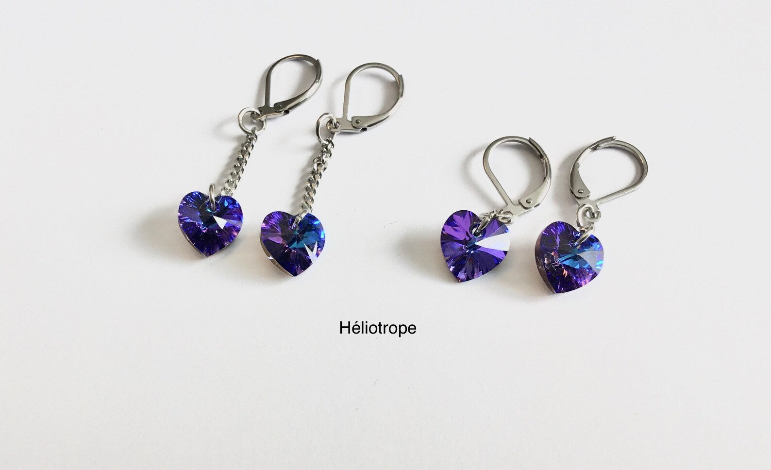 Boucles d’oreilles en inox avec Swarovski