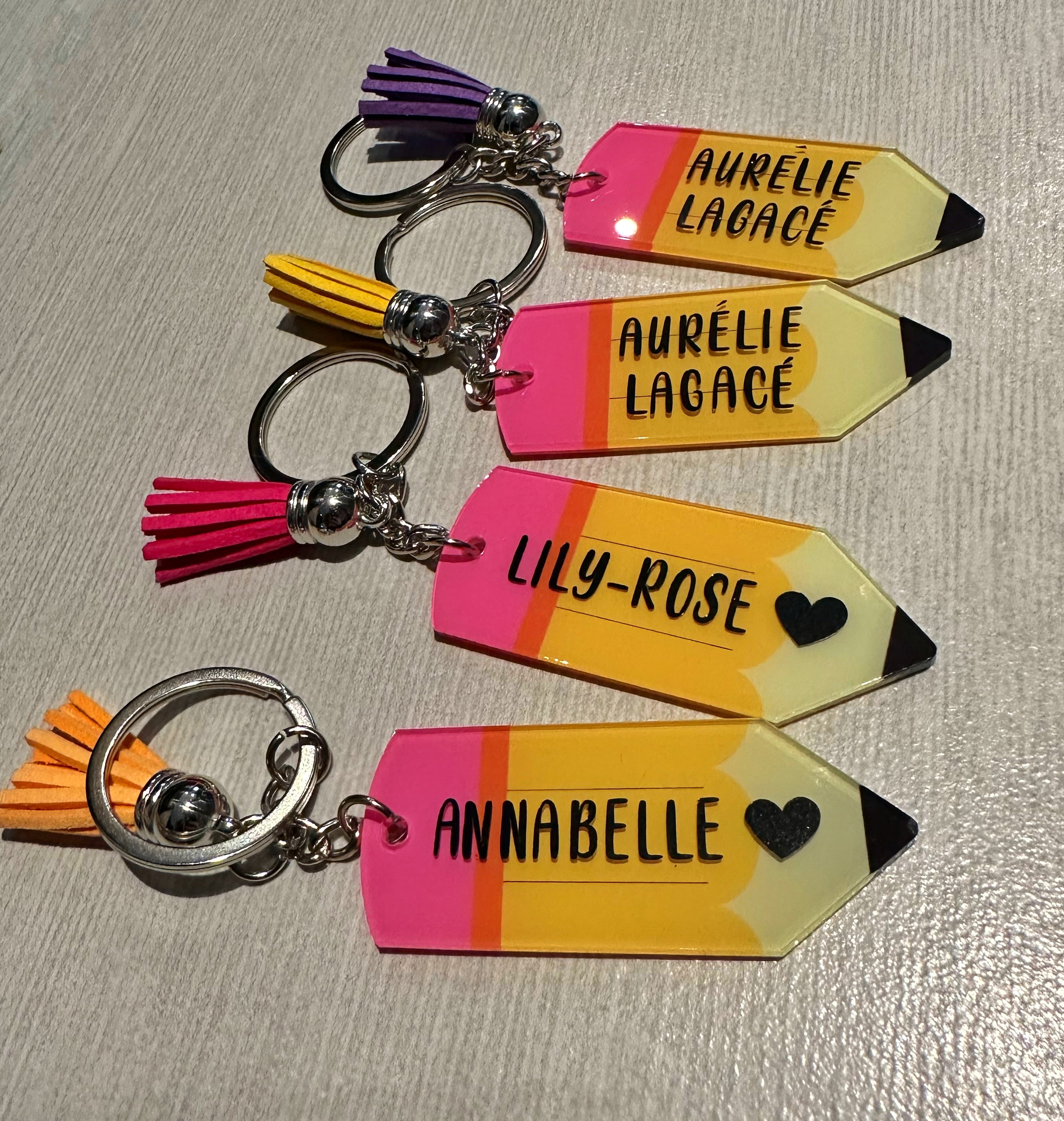 Pencil keychain
