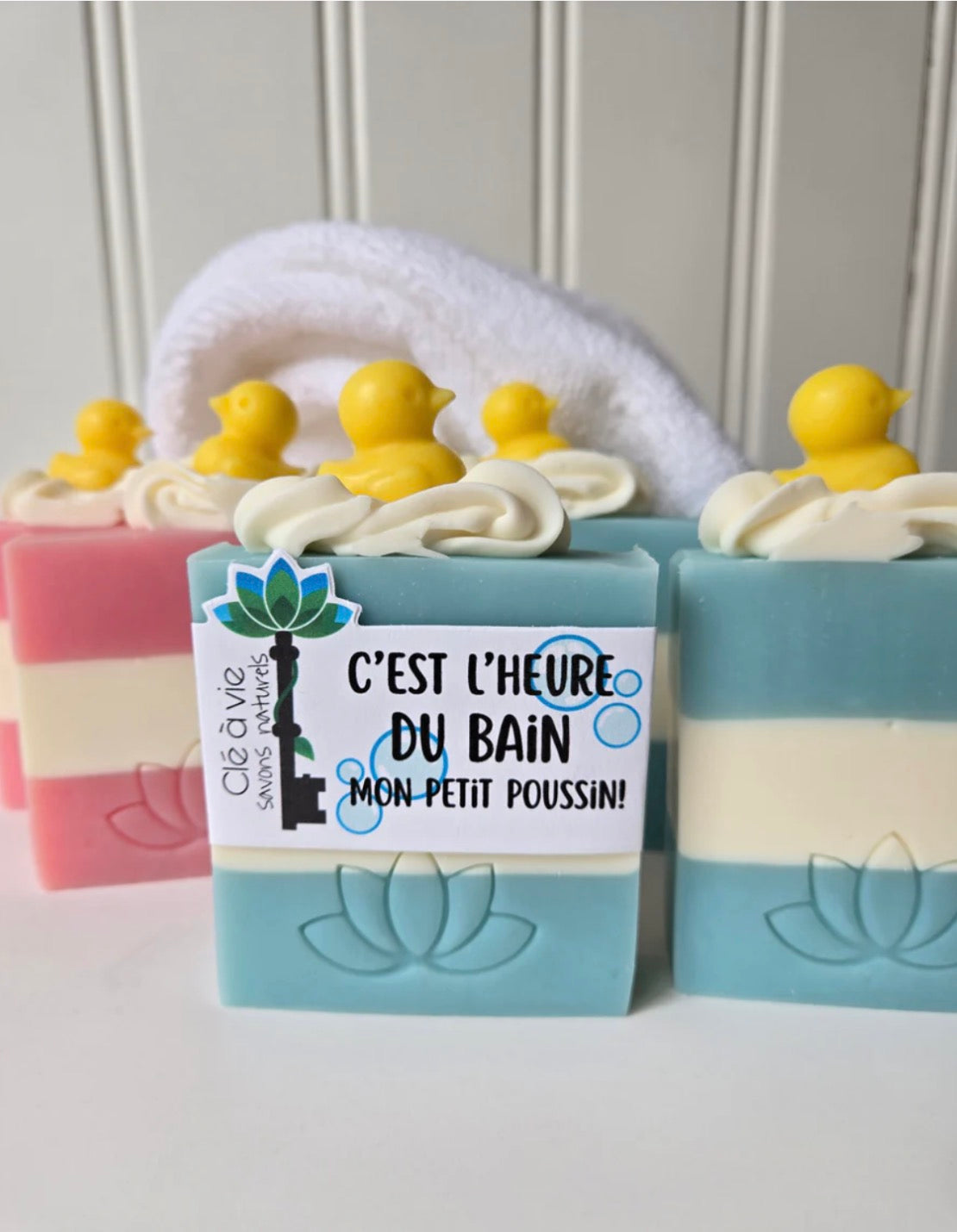 Savon « C’est l’heure du bain mon petit poussin »