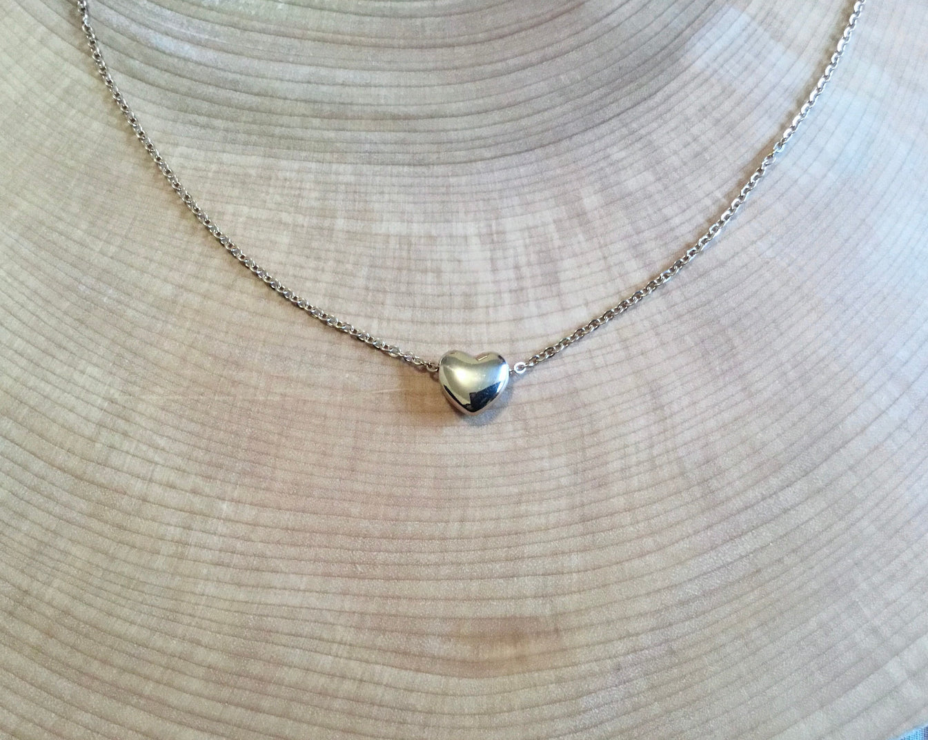 My little heart necklace in gold stainless steel