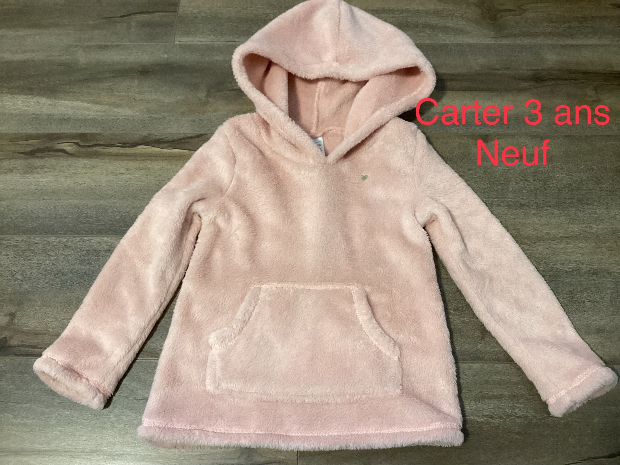 Hoodie neuf Carter 3 ans