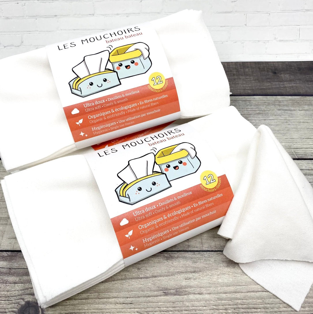 Mouchoirs lavables ( 12 mouchoirs)