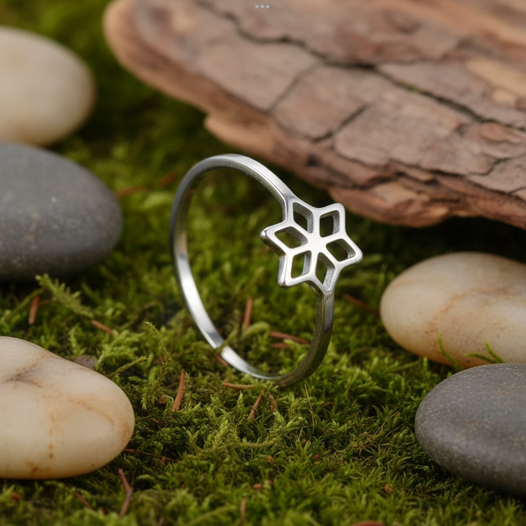 Bague étoile minimaliste en inox