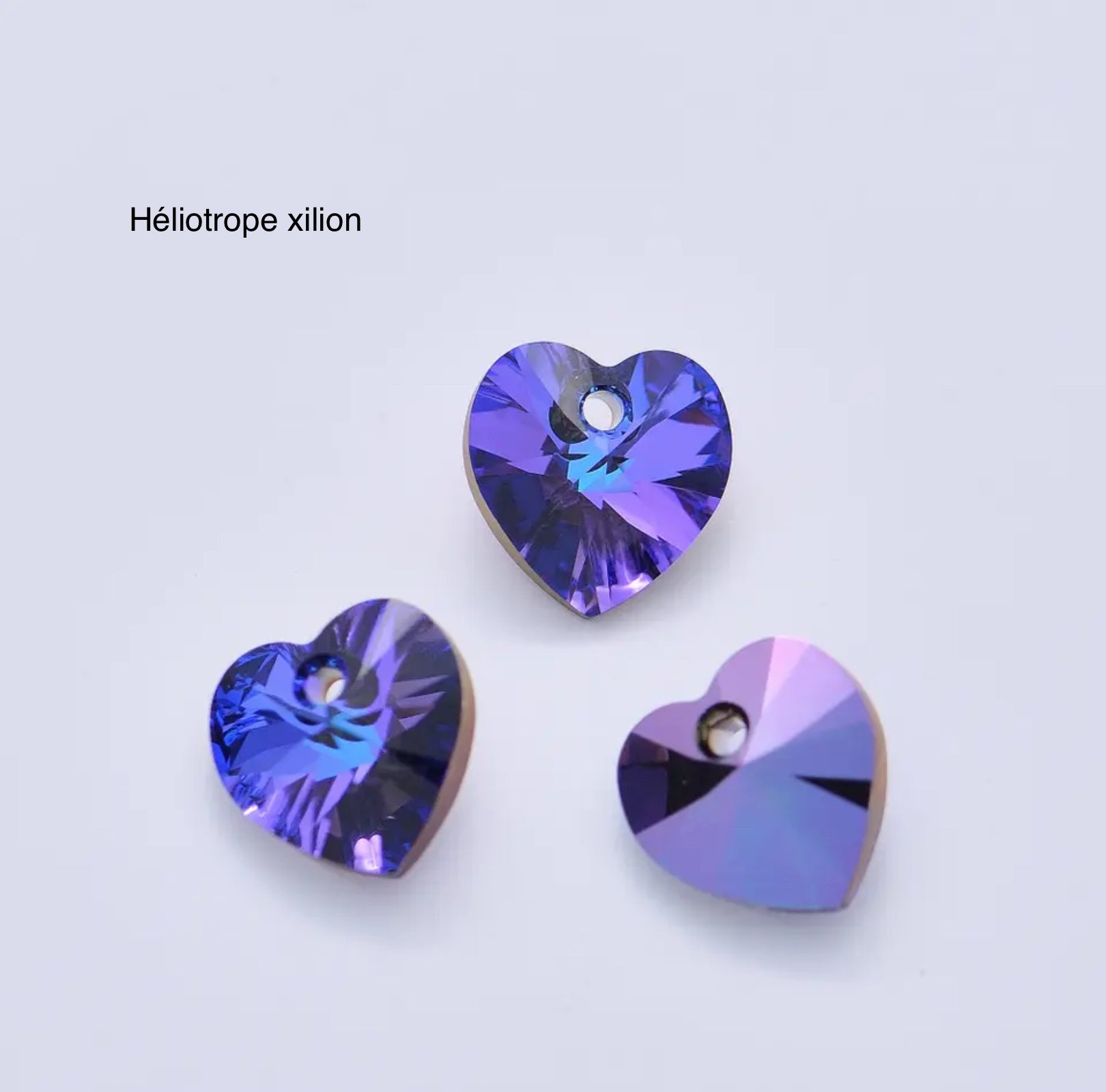 Swarovski heliotrope heart necklace