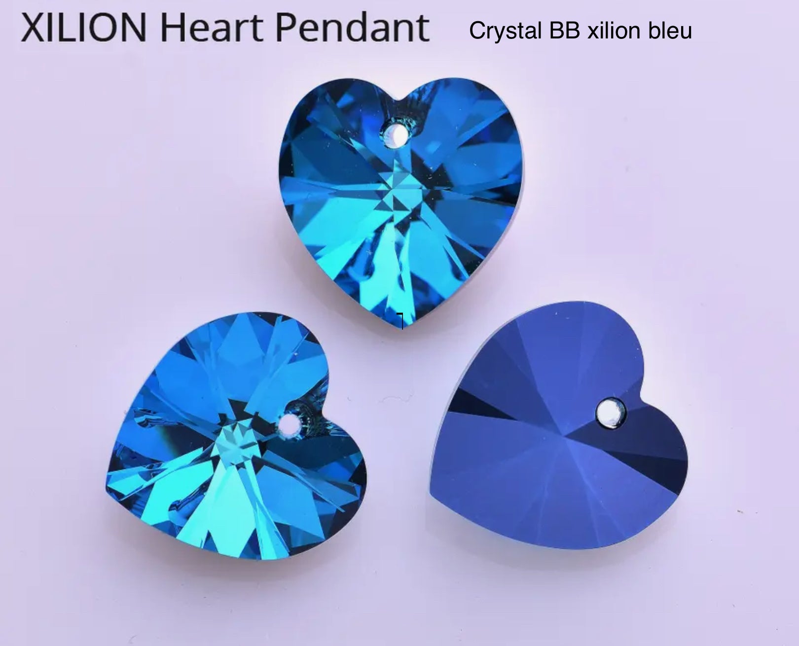 Swarovski heliotrope heart necklace