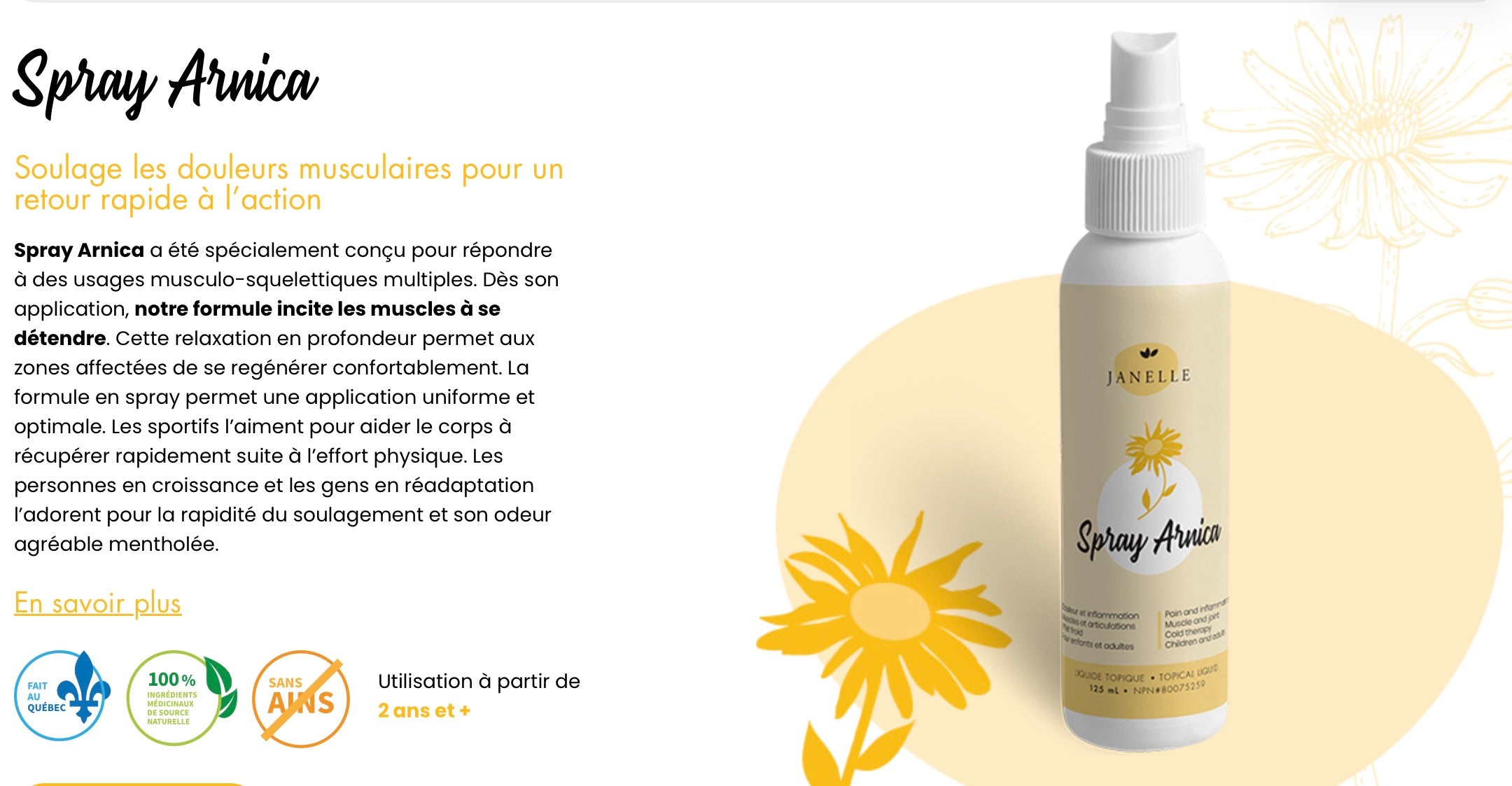 Spray arnica Janelle