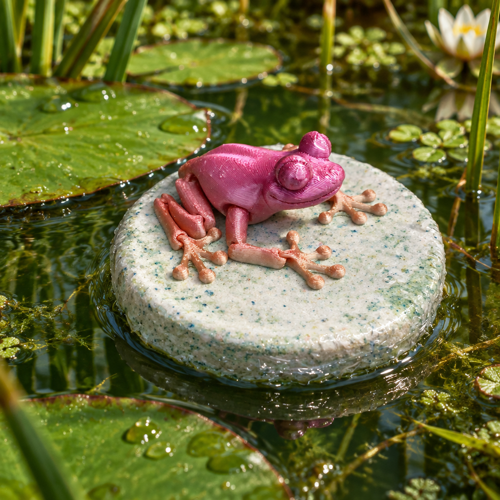 Bombe de bain avec jouet grenouille articulée