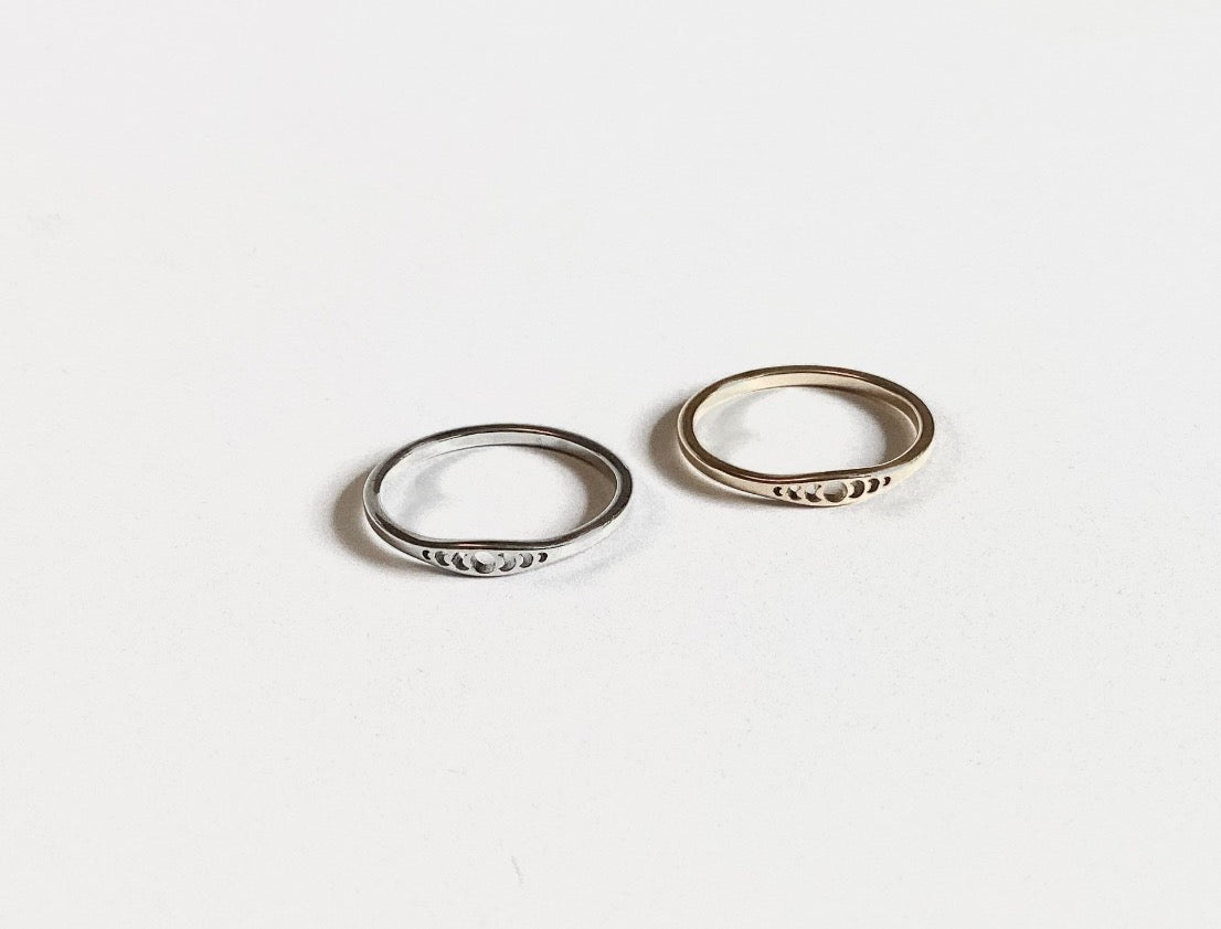 Bague en inox phase lunaire