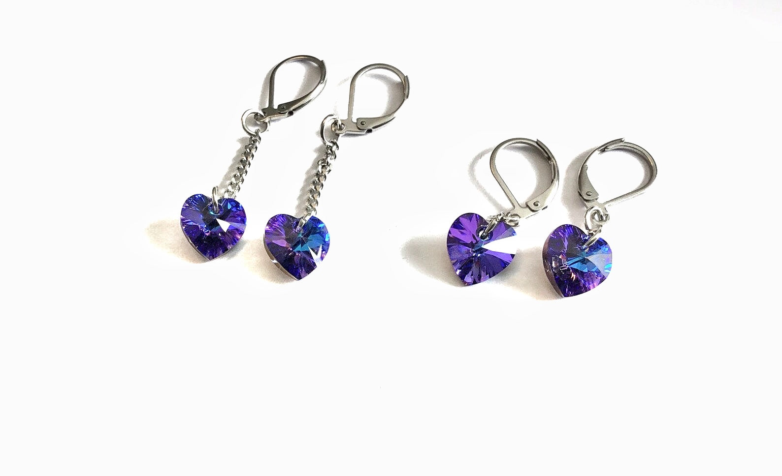 Boucles d’oreilles en inox avec Swarovski