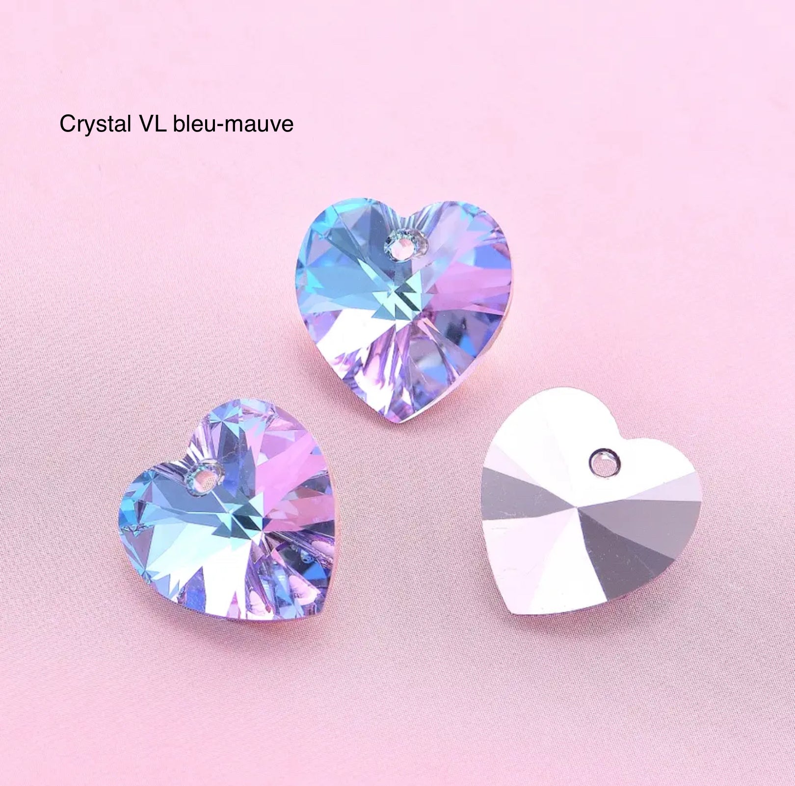 Swarovski heliotrope heart necklace