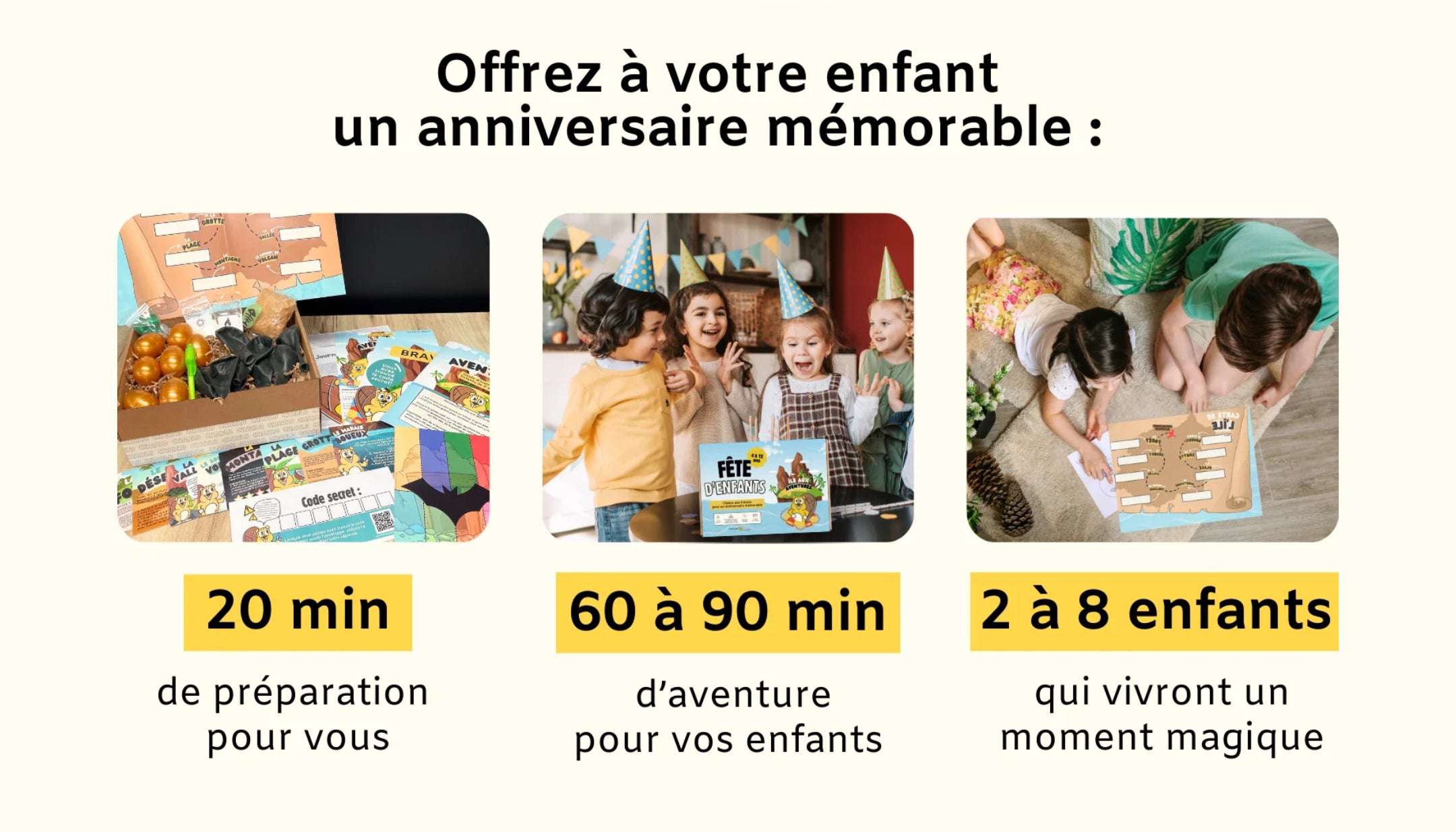 Boîte activité fête d’enfants