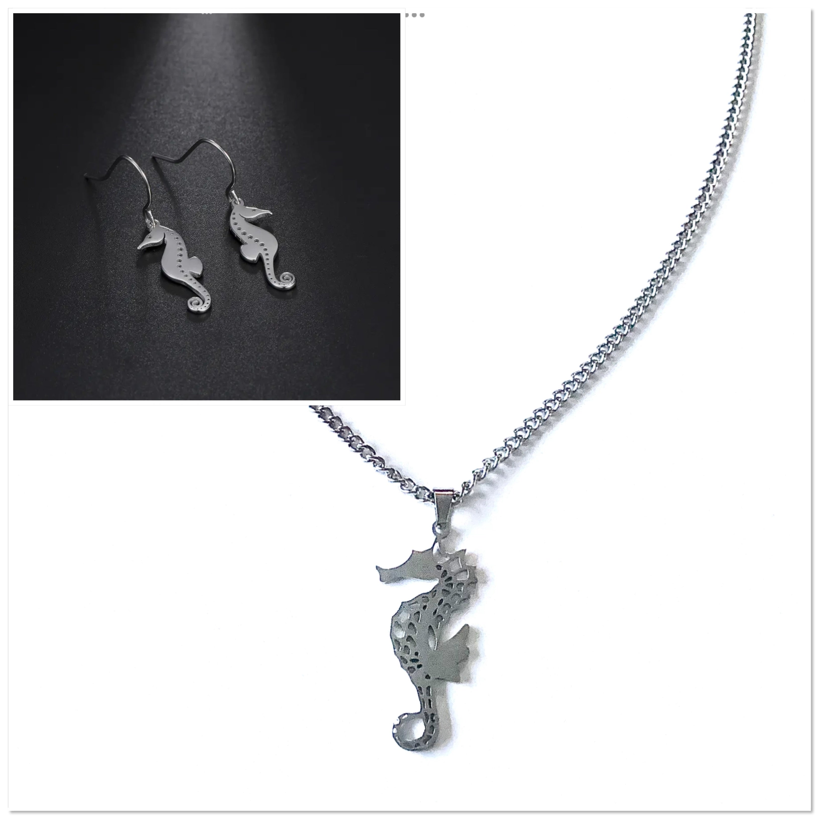 Seahorse necklace or earrings