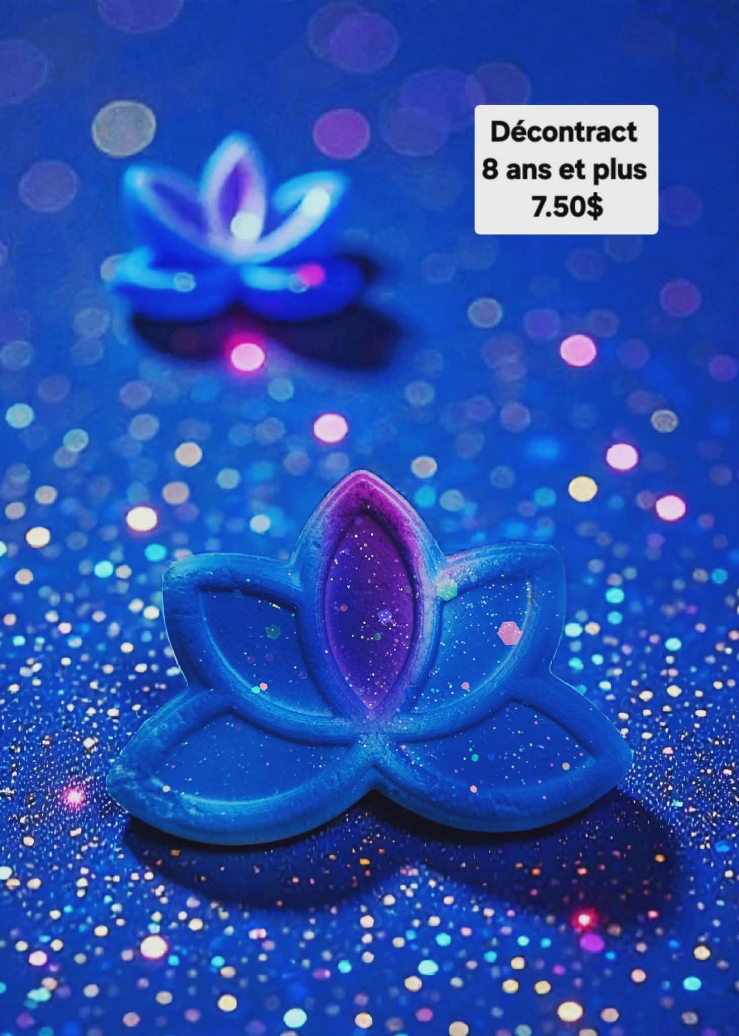 Bombe de bain aux huiles essentielles DÉCONTRACT avec insertions de couleurs - PRÉCOMMANDE