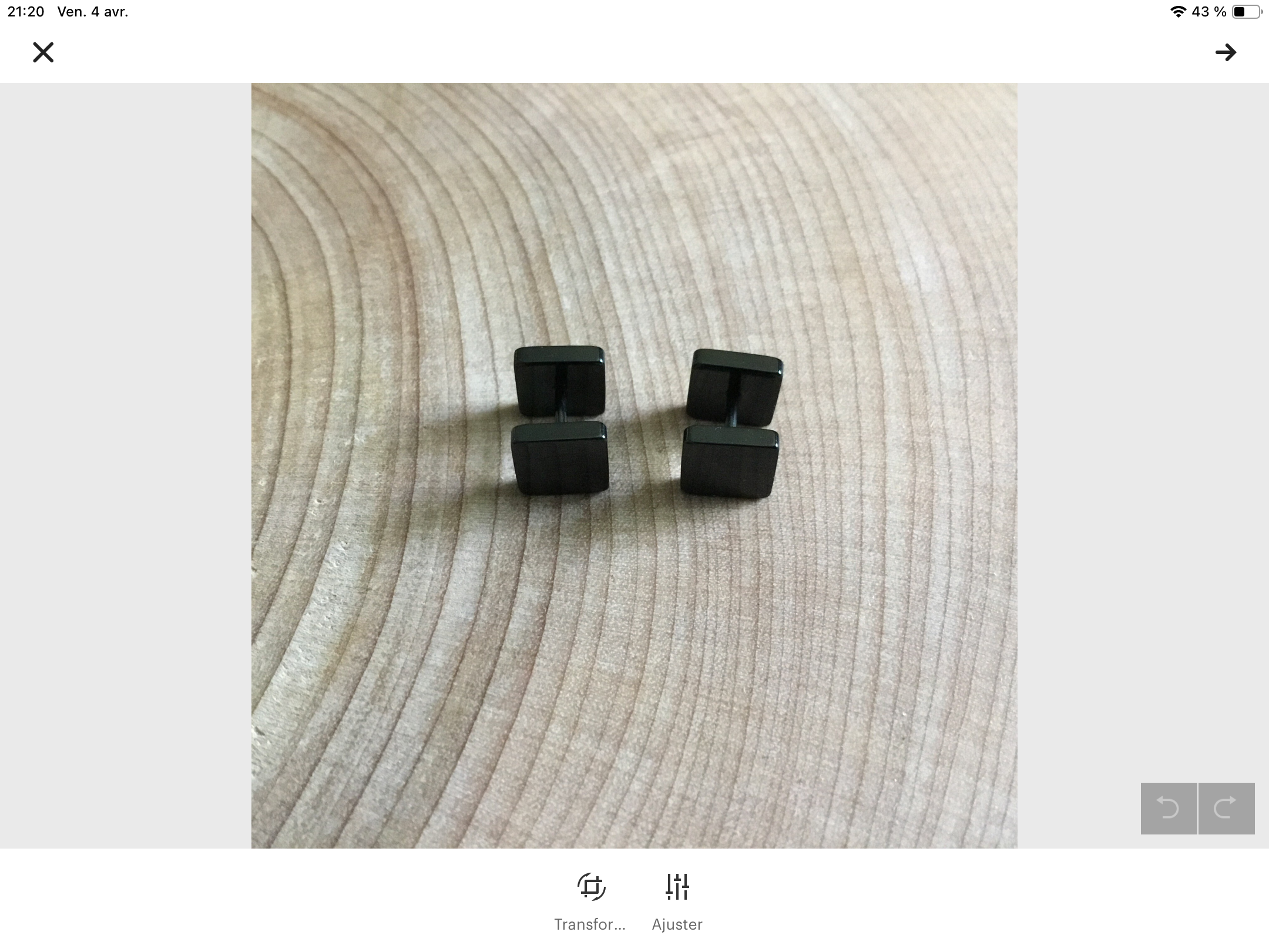 Boucles d’oreilles à vis en inox