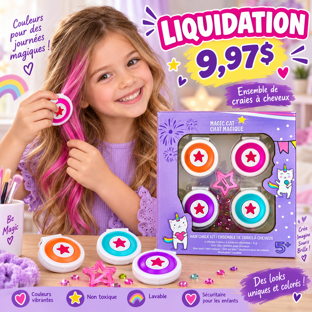 Ensemble de mèches pour cheveux