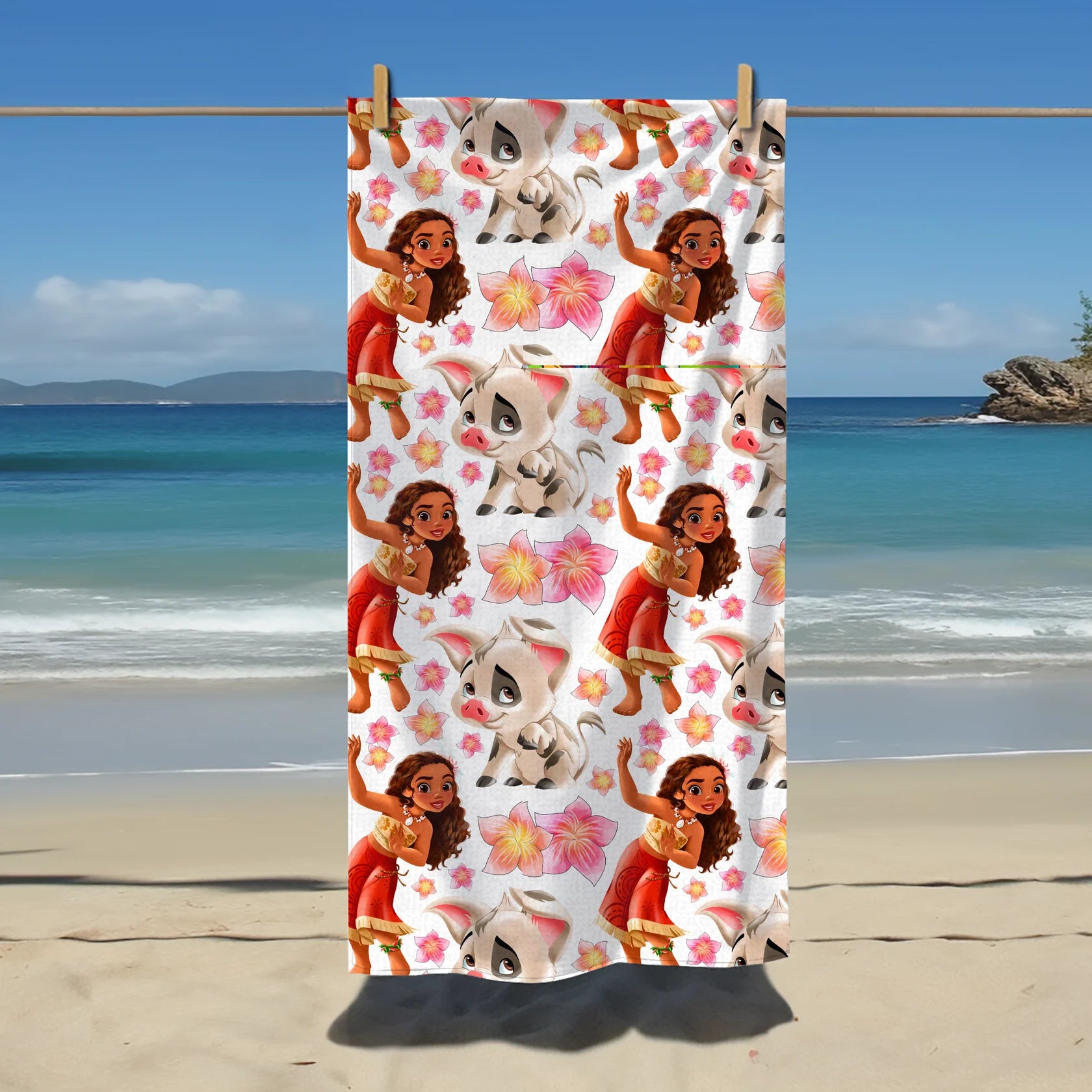 Serviette princesse et son cochonnet