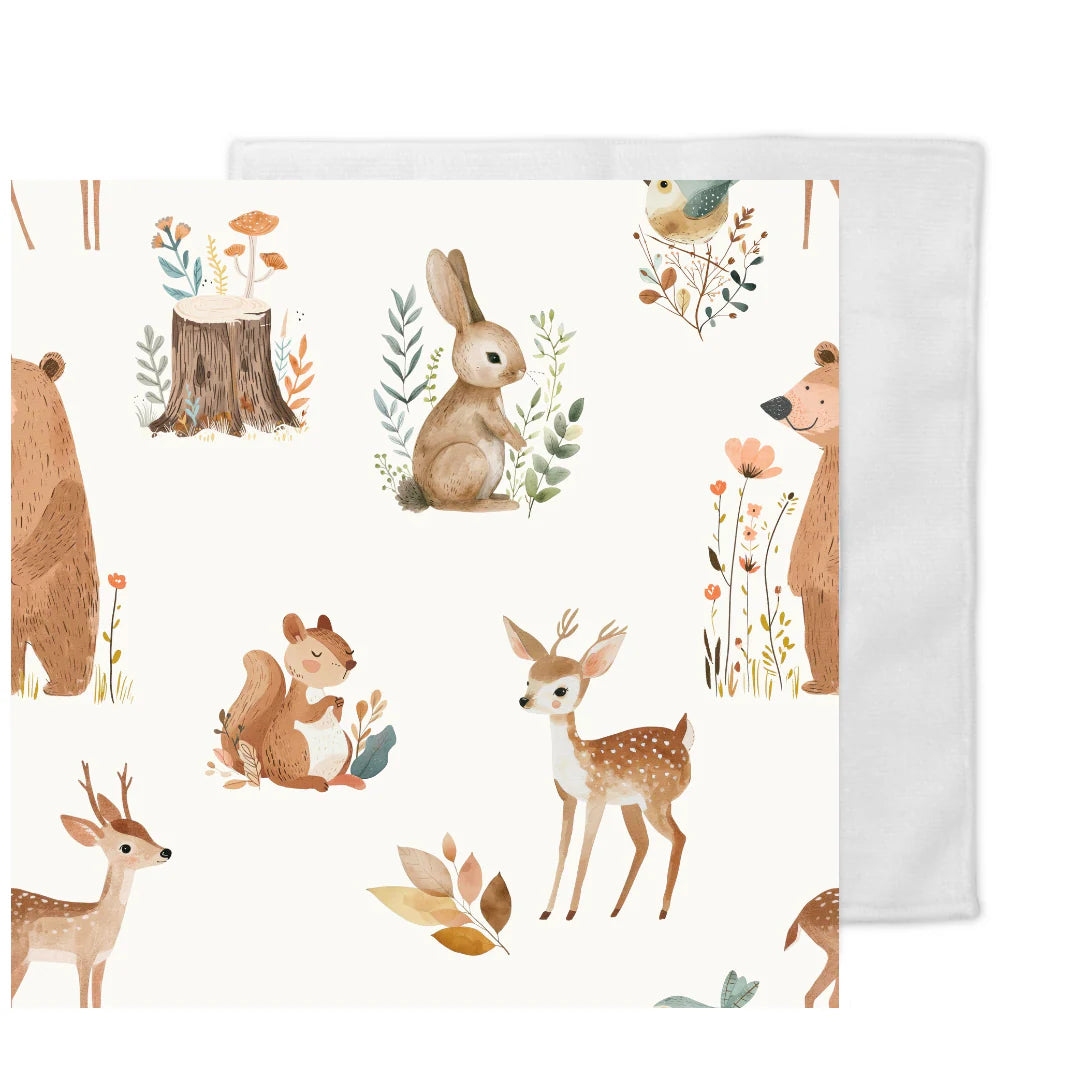 Débarbouillette petit animaux de la forêt