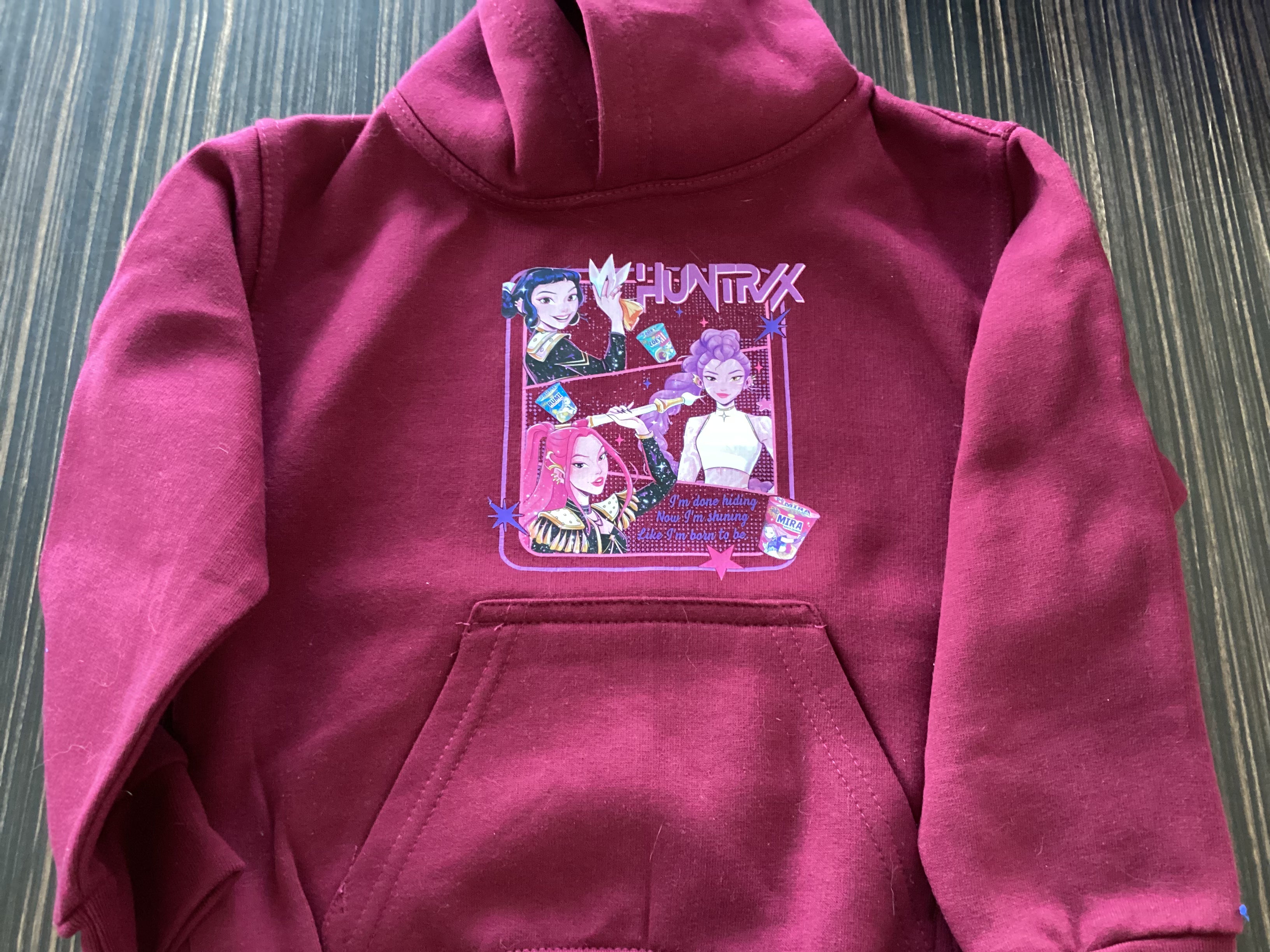 Hoodie chanteur pop bourgogne 1/2 ans