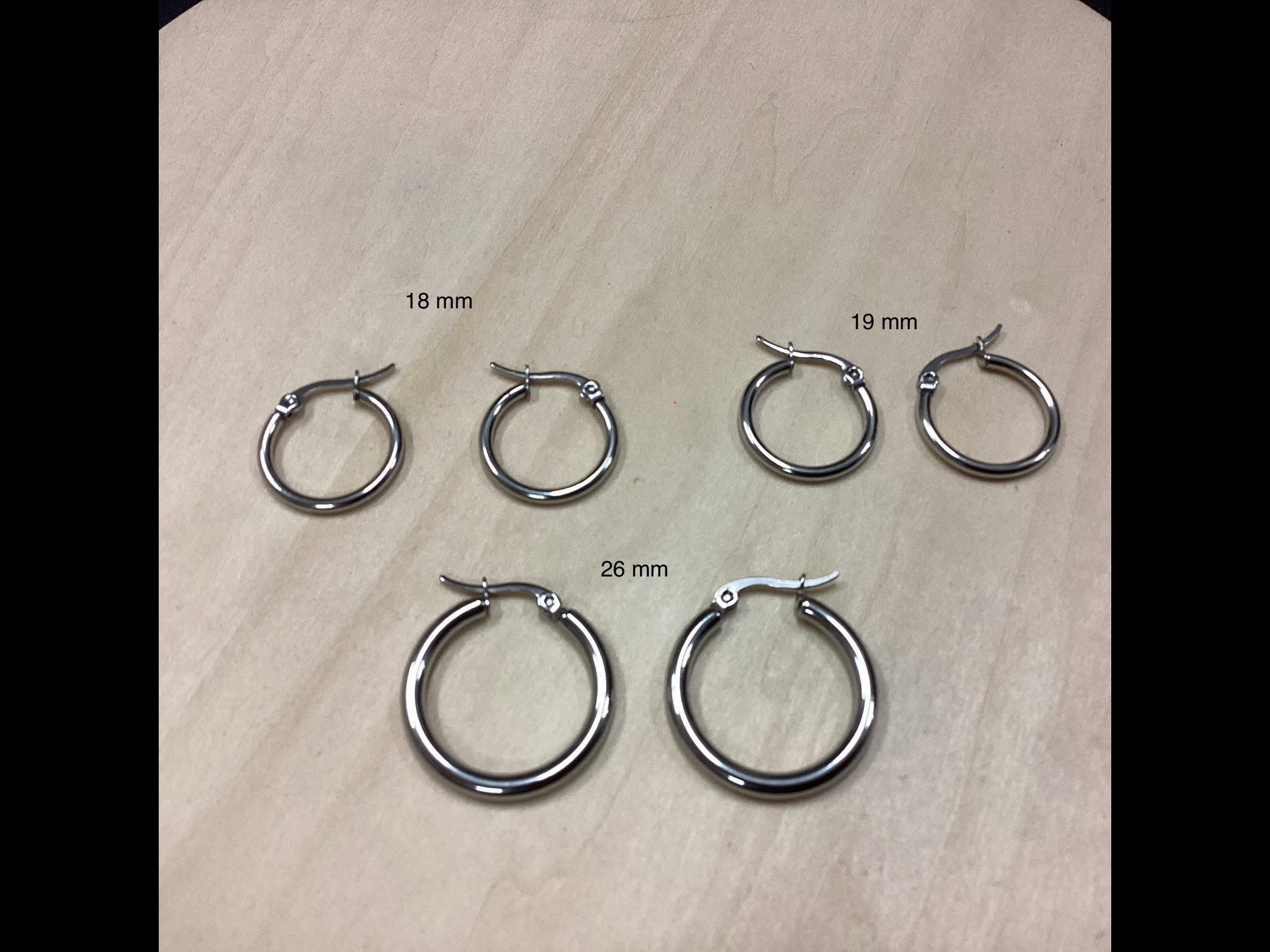 Anneaux d’oreilles en inox