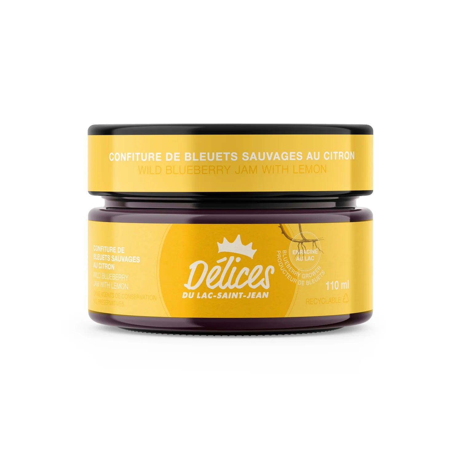 Confiture de bleuets sauvages et citron