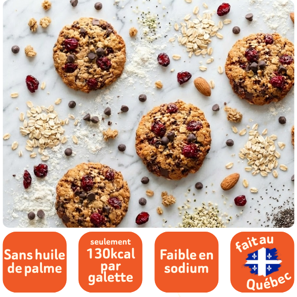 GALETTES CANNEBERGES ET CHOCOLAT