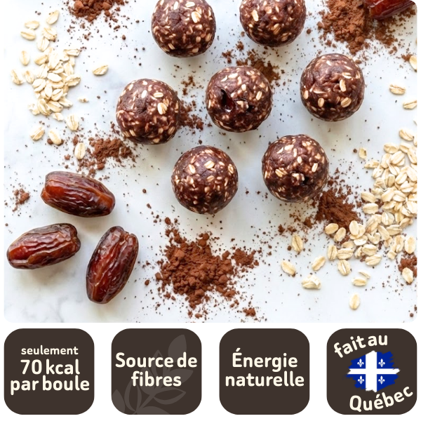 BOULES ÉNERGIE DATTES ET CACAO