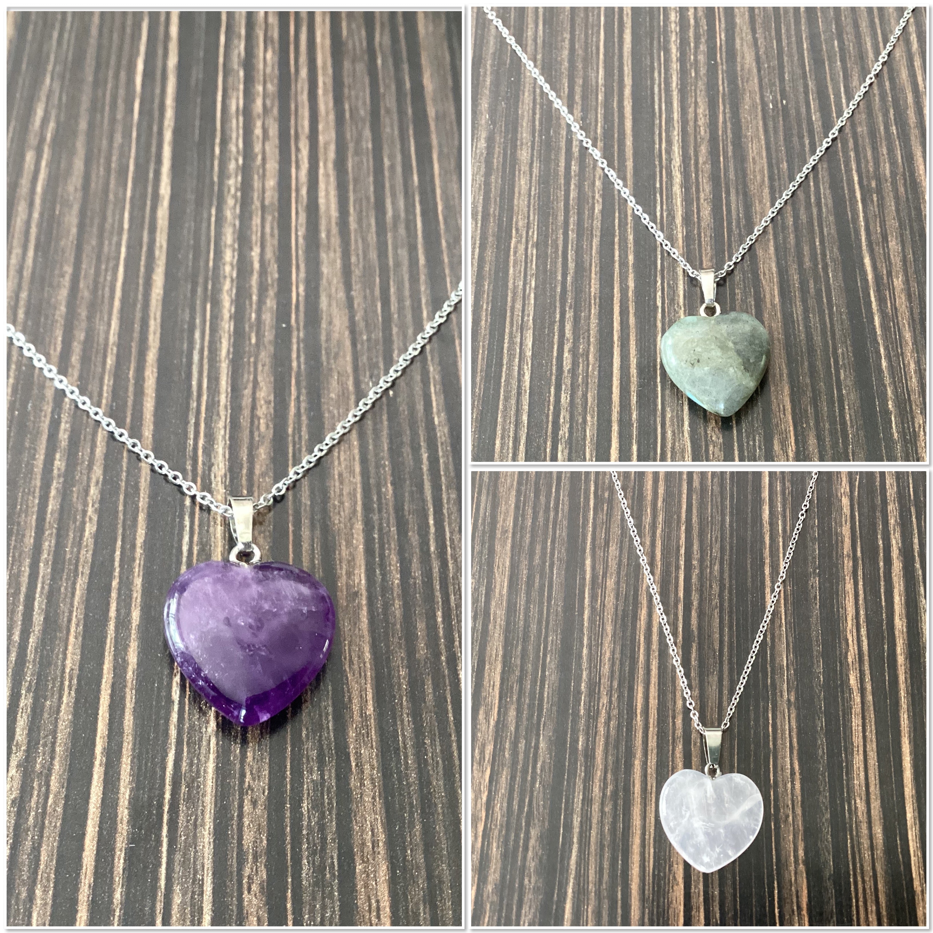 Collier en inox avec coeur au choix