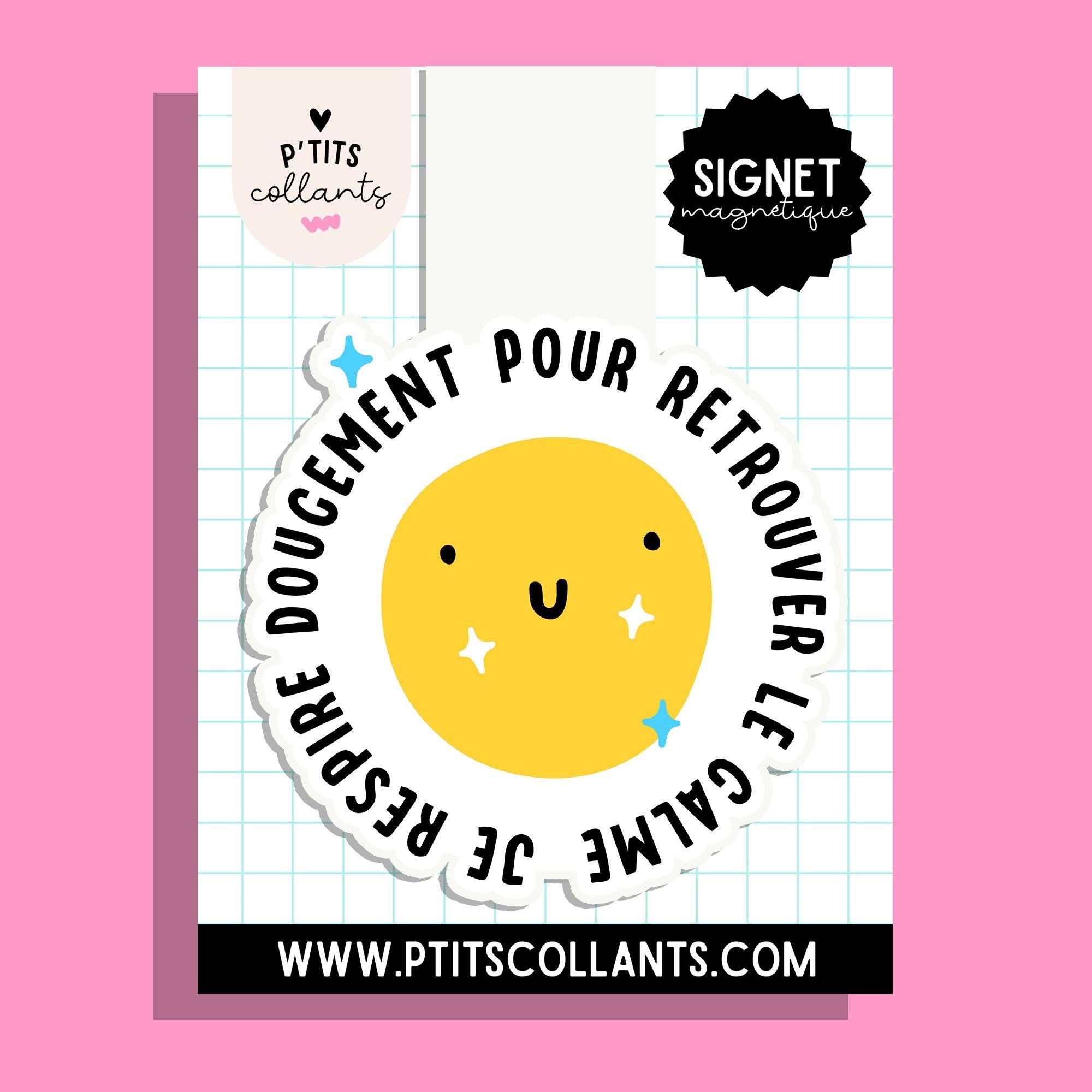 Signet magnétique -Je respire doucement pour retrouver le calme
