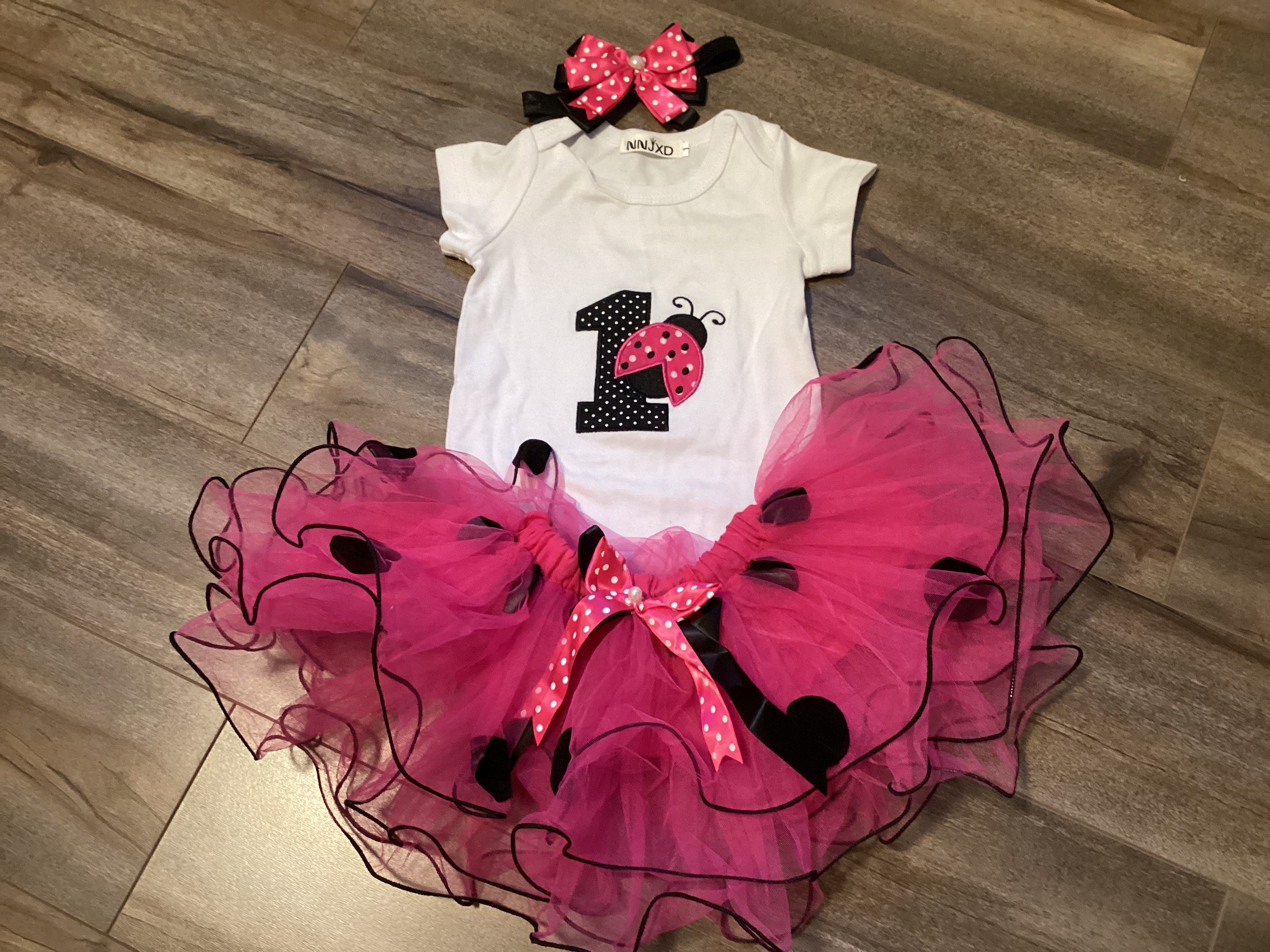 1 year old sweater skirt and bow headband set