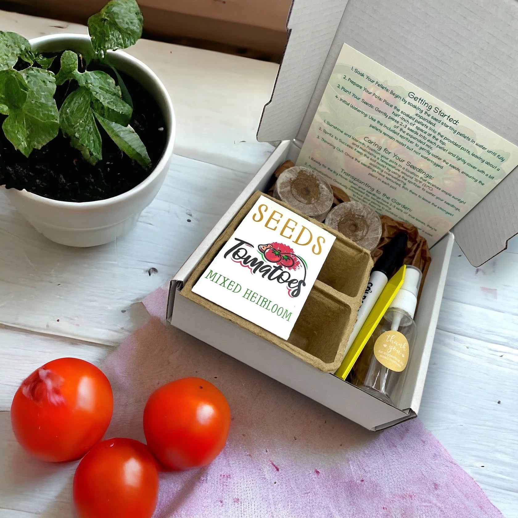 Kit de démarrage pour jardin de tomates ( bonus recette incluse)
