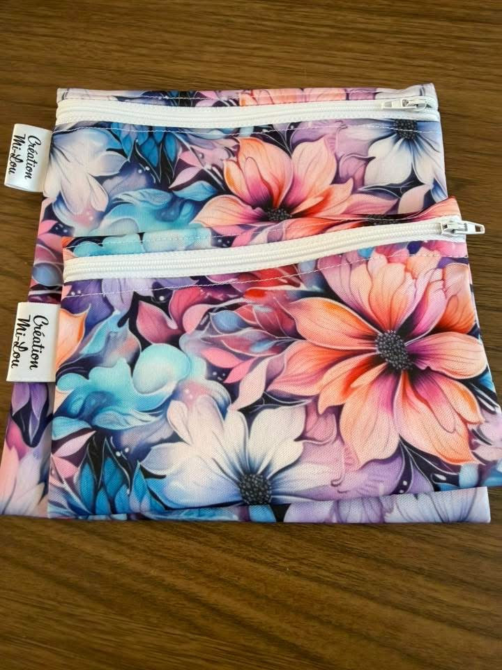 Sac à collation fleurs