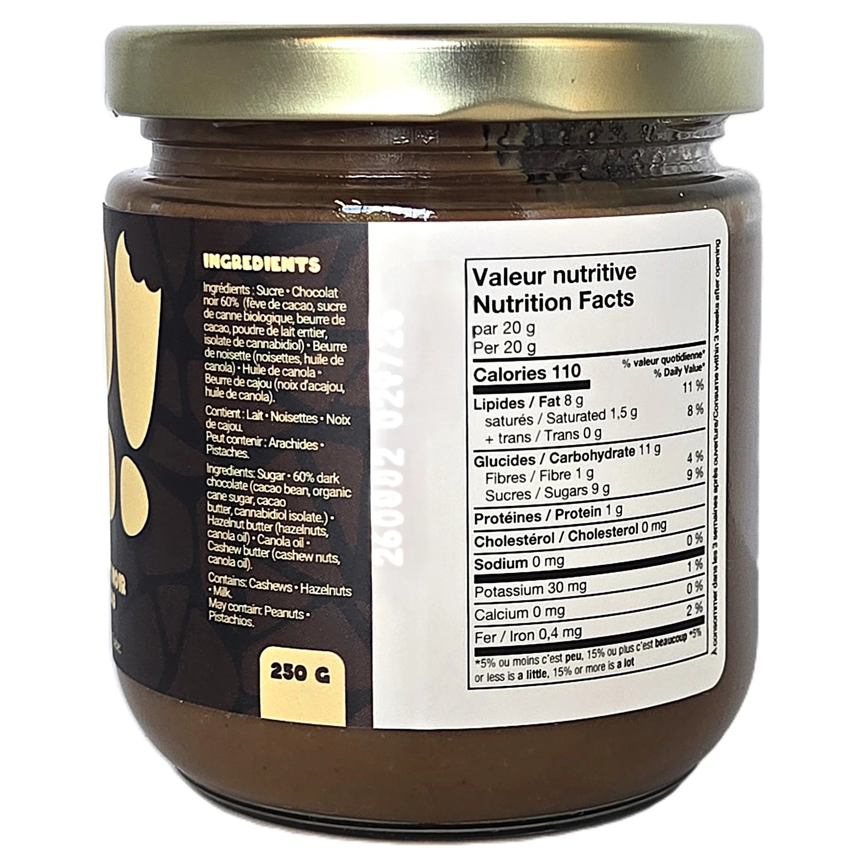Tartinade Noisette & Chocolat Noir