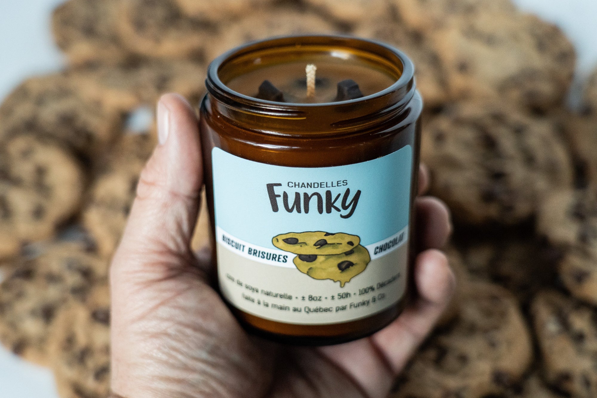 CHOCO CHIPS BISCUIT CANDLE - FUNKY