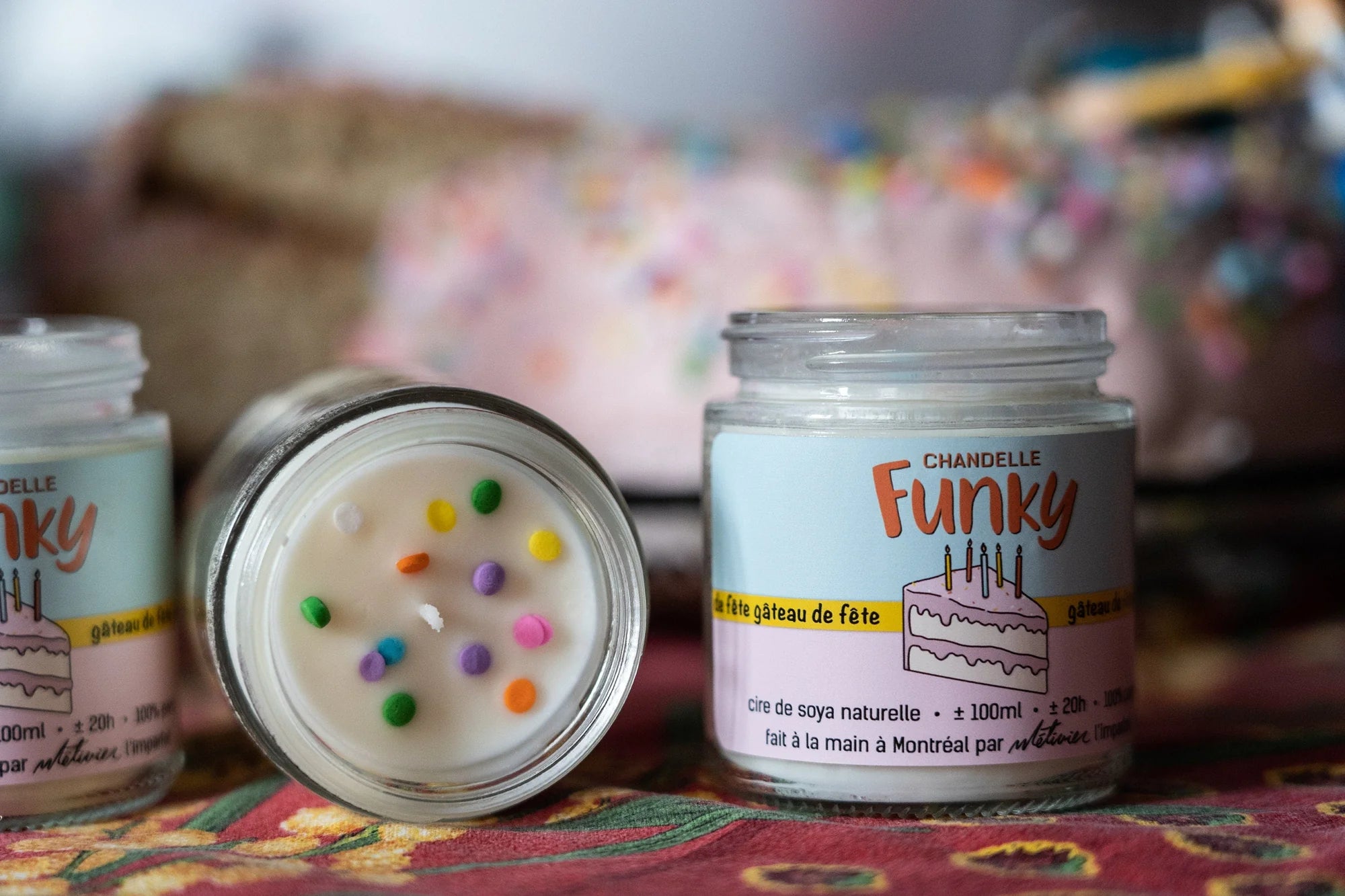 CANDLE PARTY CAKE - FUNKY